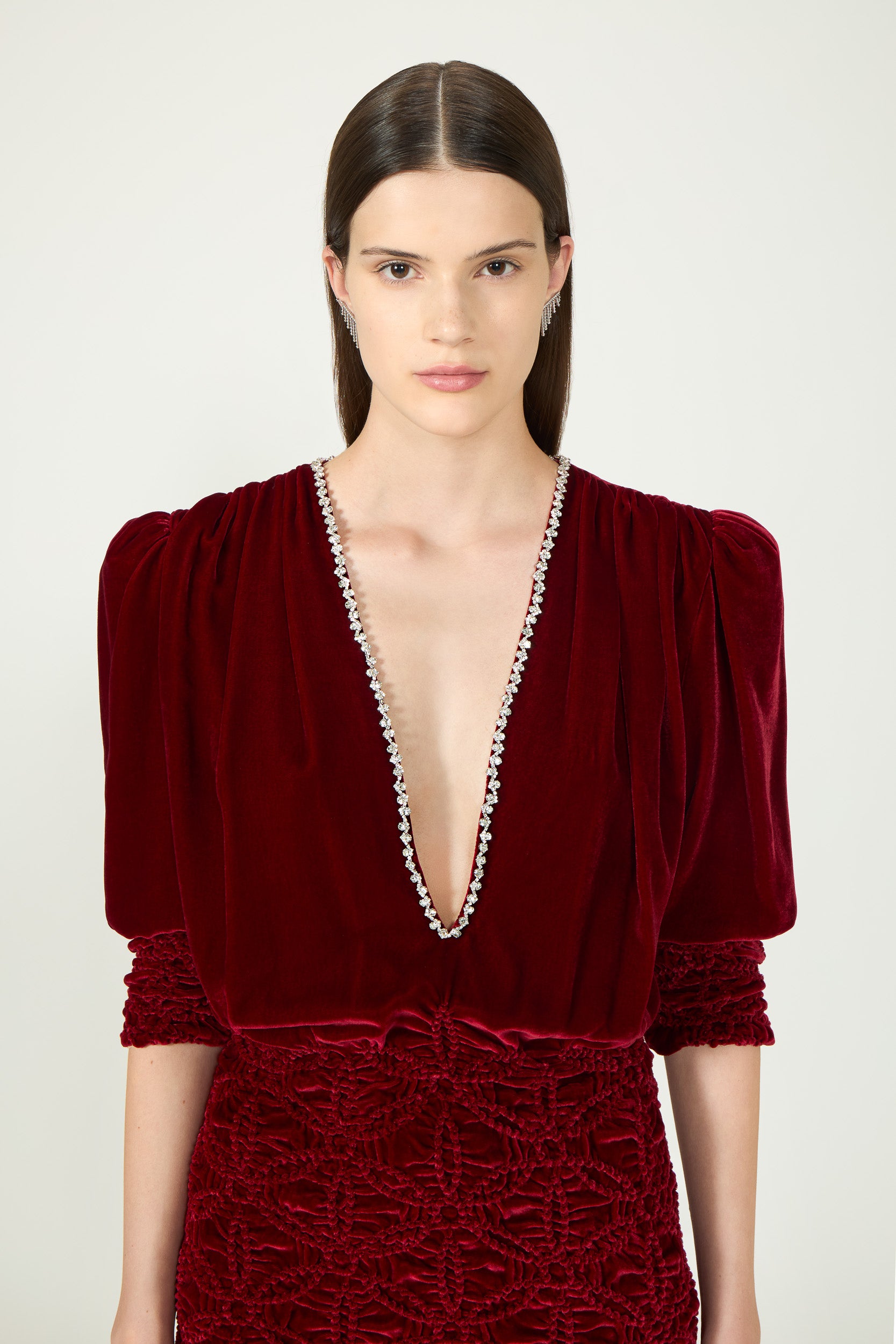 Astara Silk Velvet Mini Dress