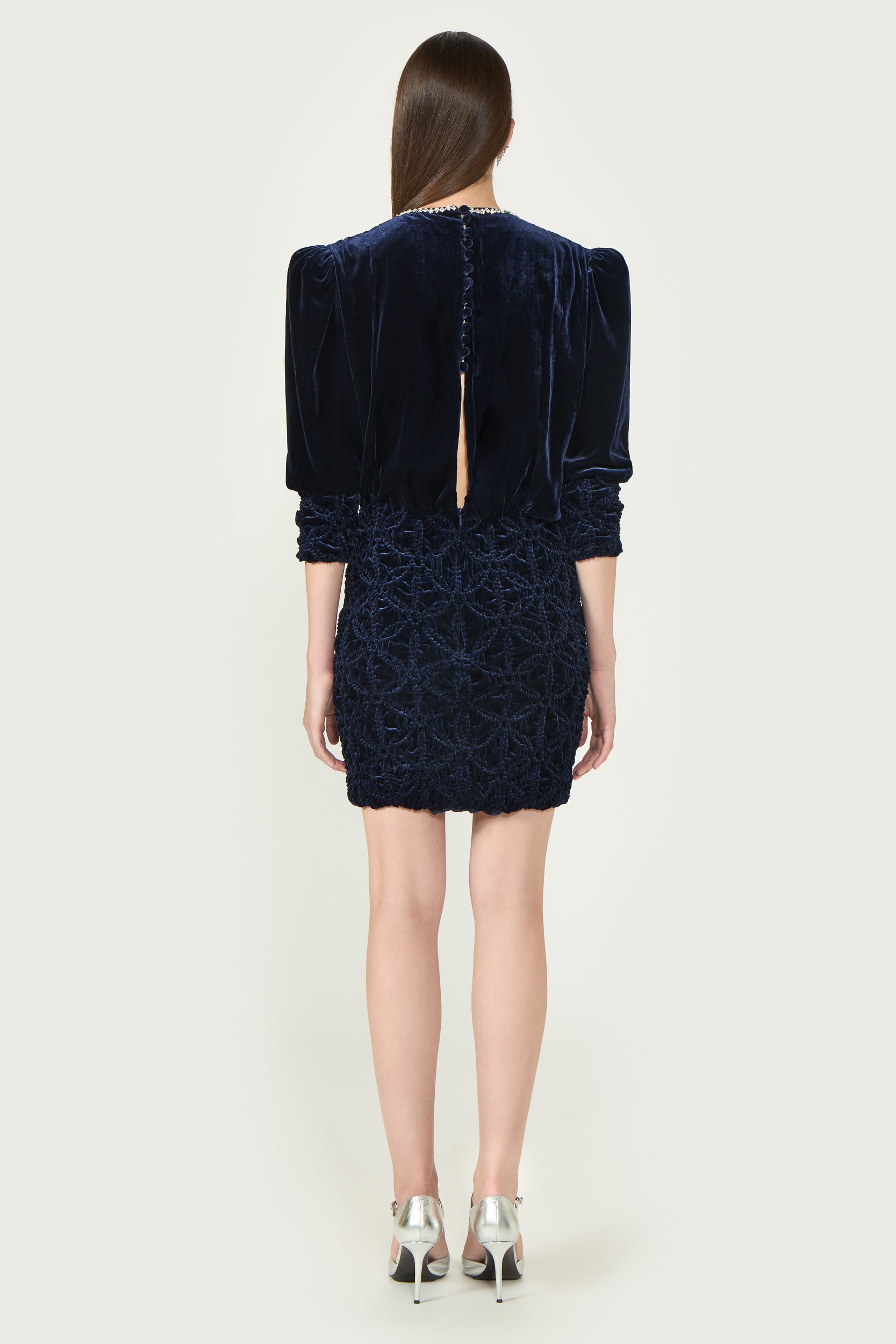 Astara Silk Velvet Mini Dress