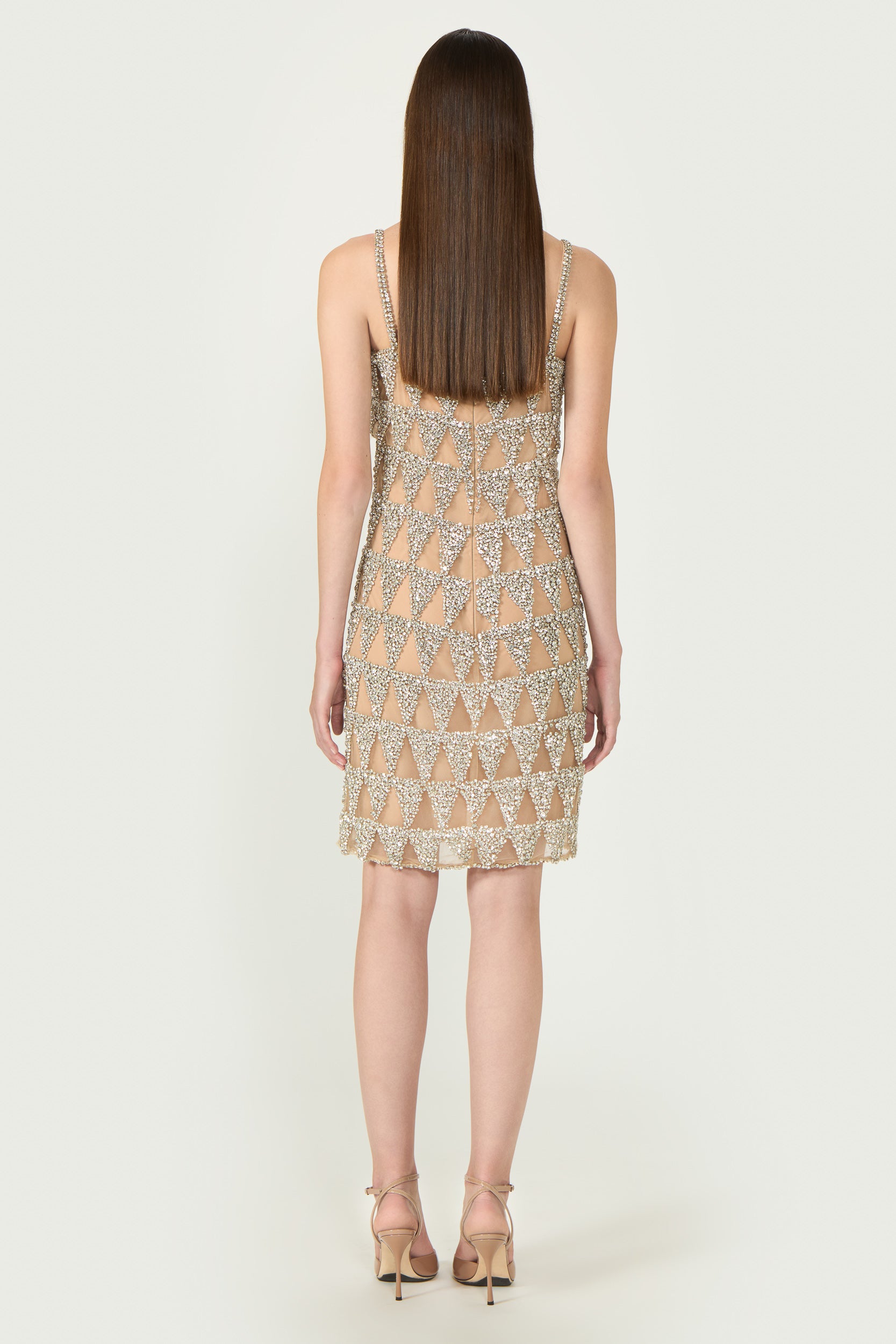 Zoella Crystal French Tulle Mini Shift Dress