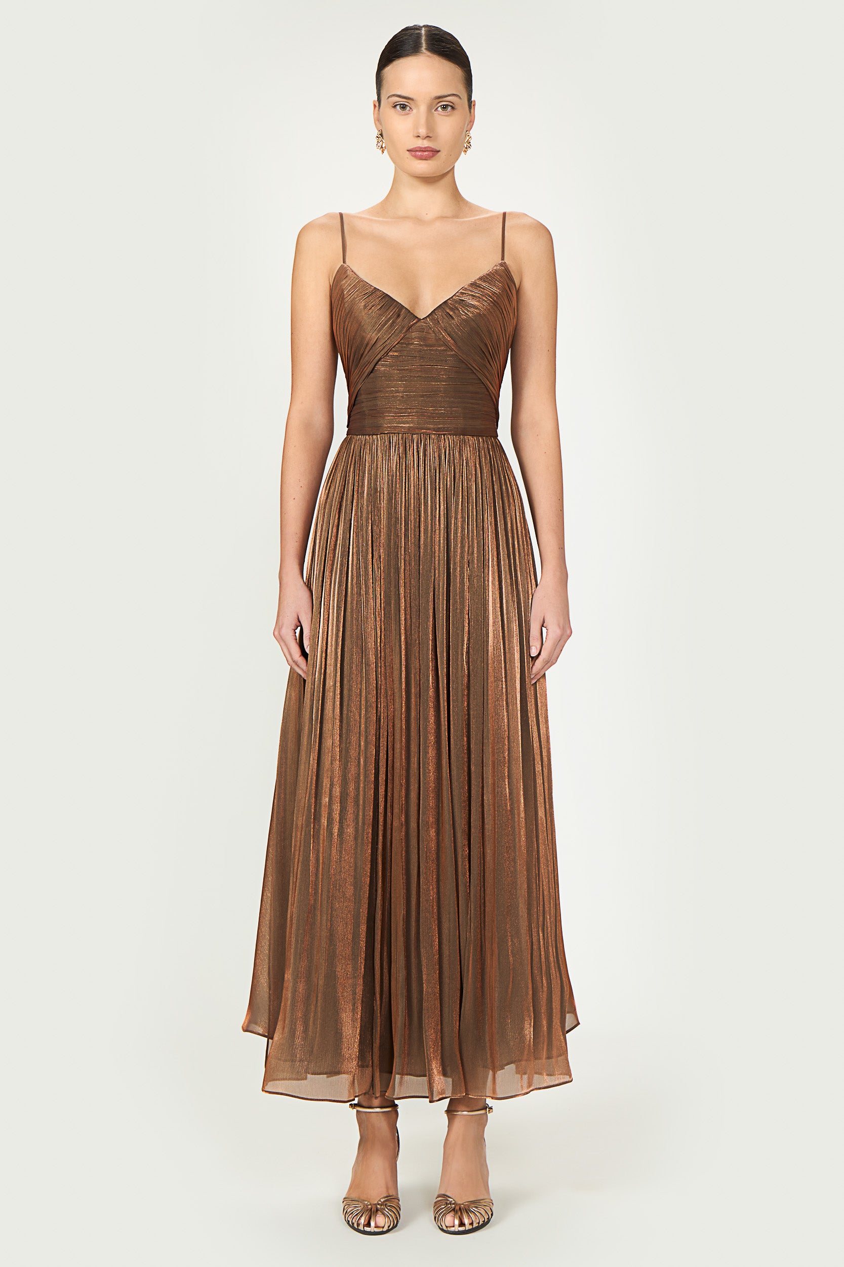 Fayla Lurex Georgette Draped Dress