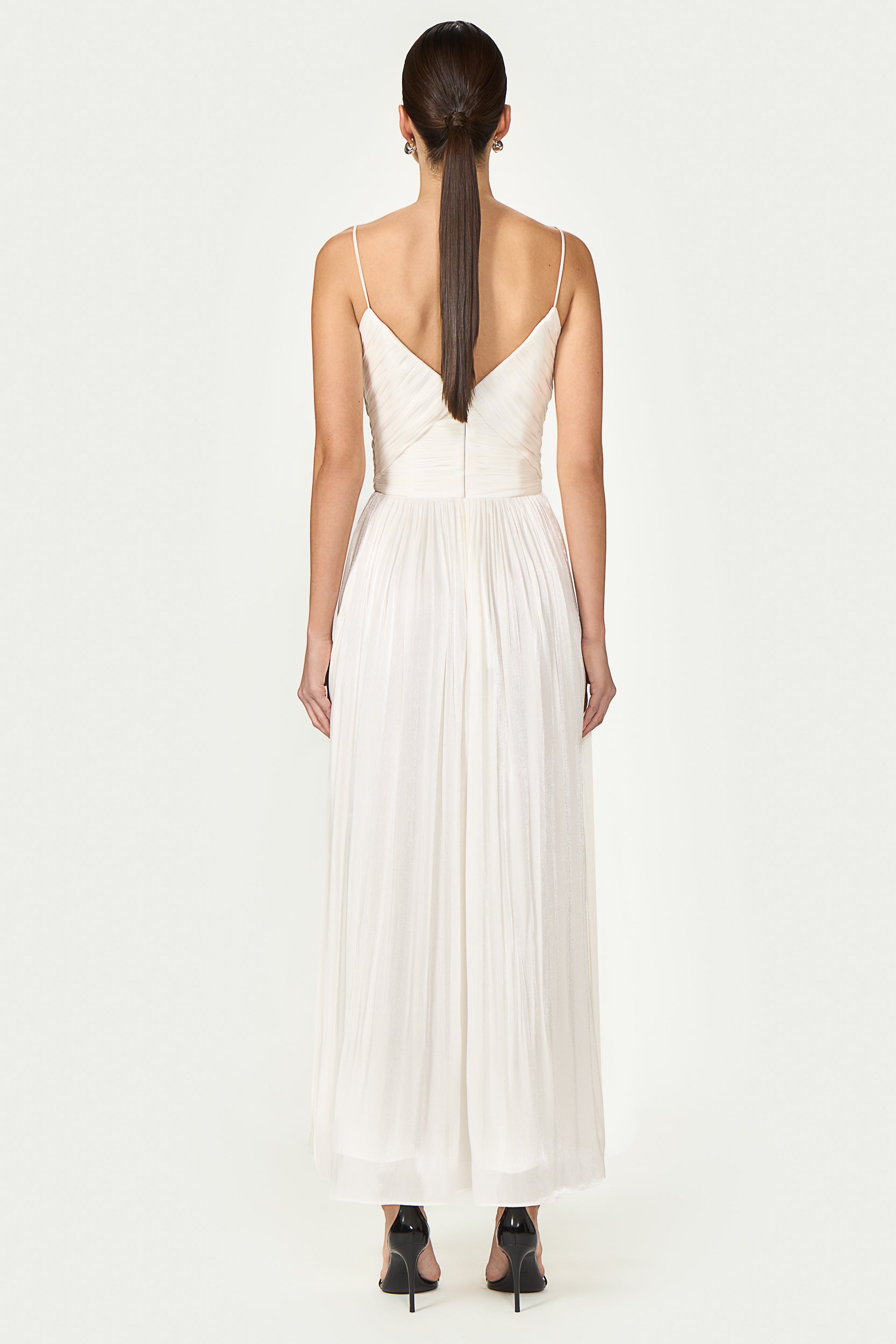 Fayla Lurex Georgette Draped Dress