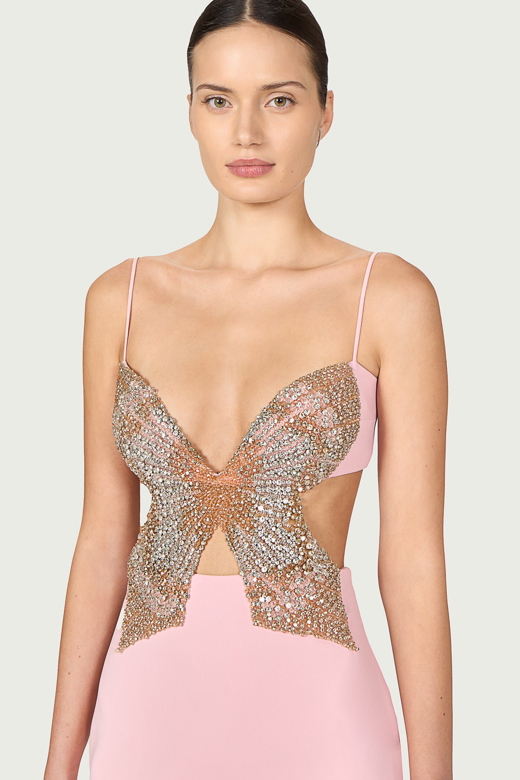 Zilia Cutout Crepe Mini Dress