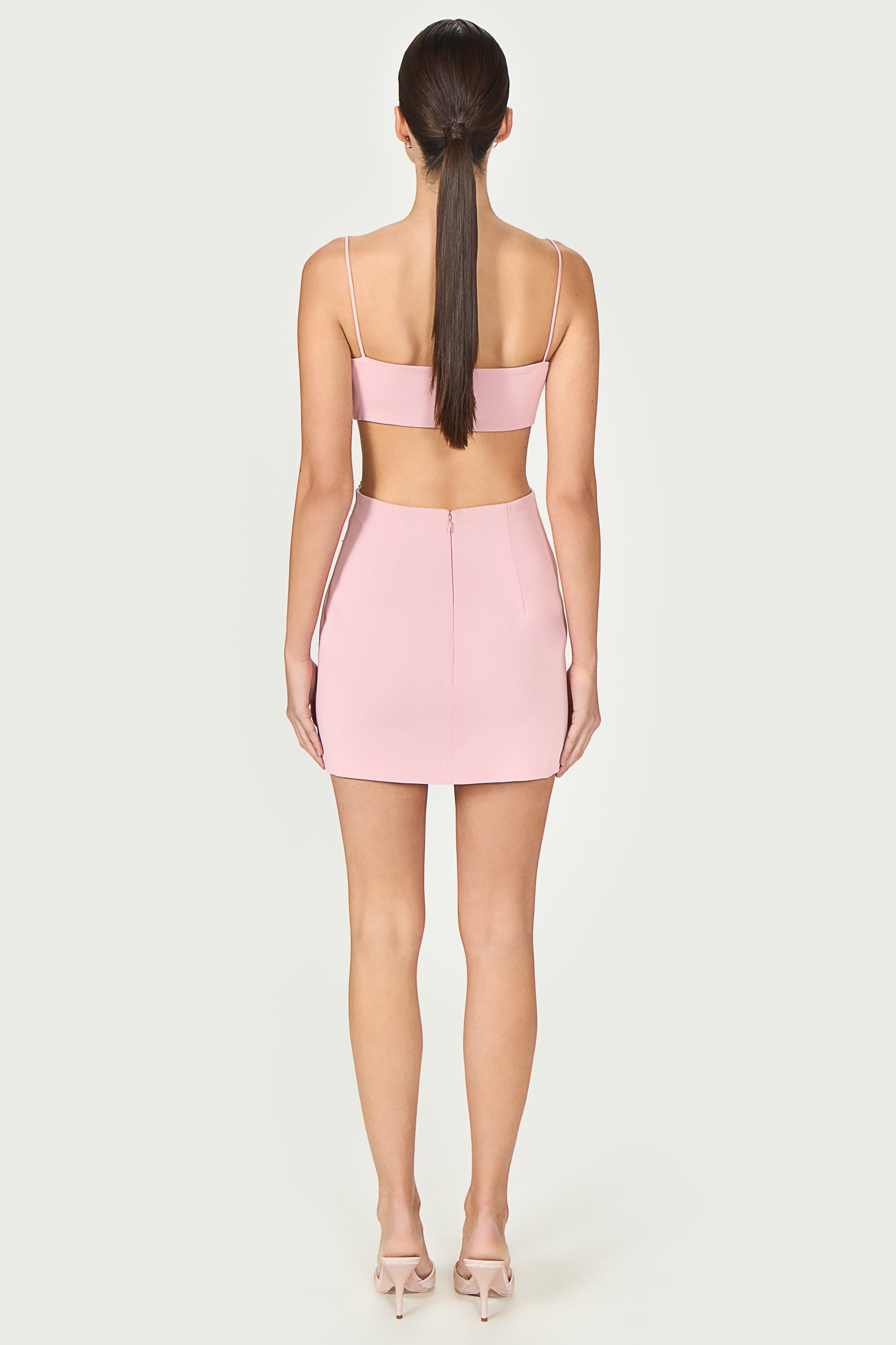Zilia Cutout Crepe Mini Dress