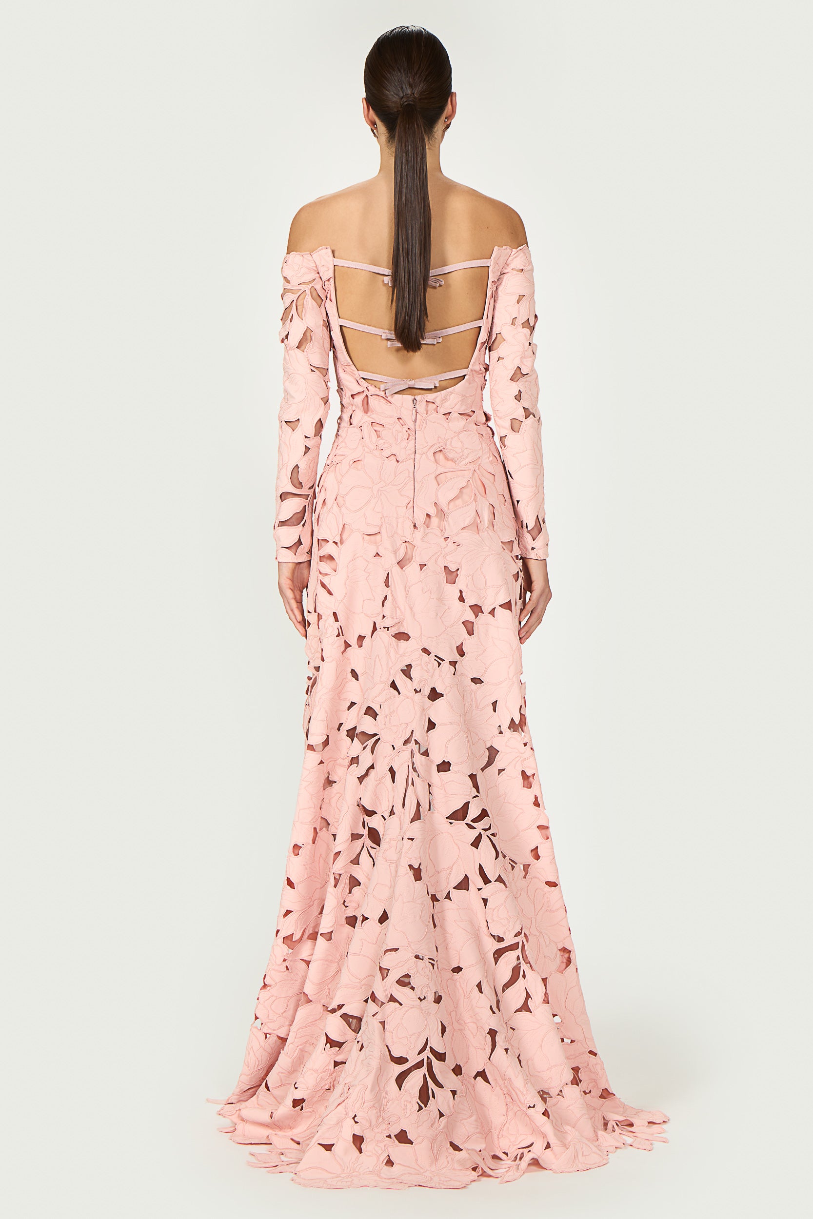 Kasia Floral-Cut Lace Gown