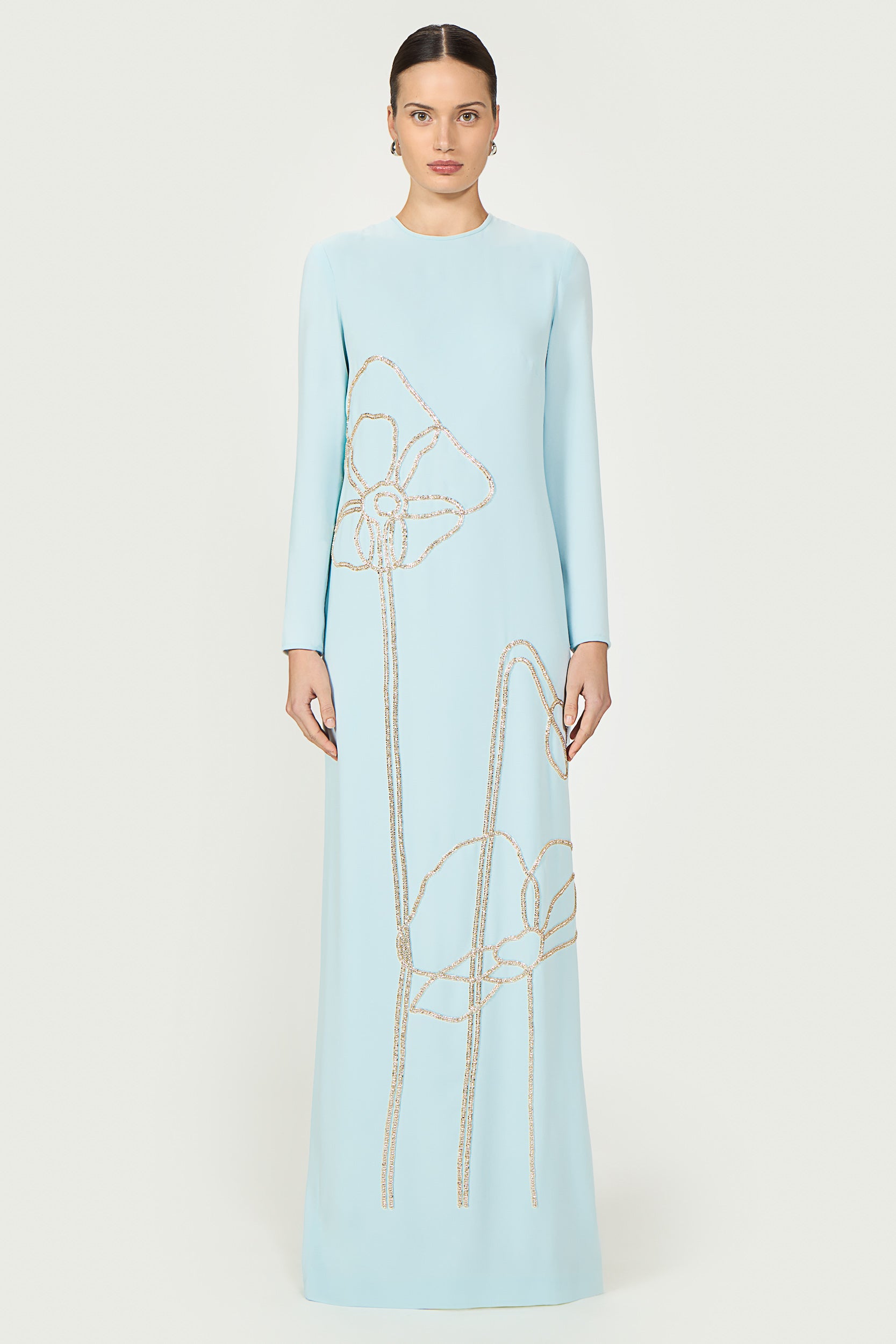 Zarie Crepe Column Gown