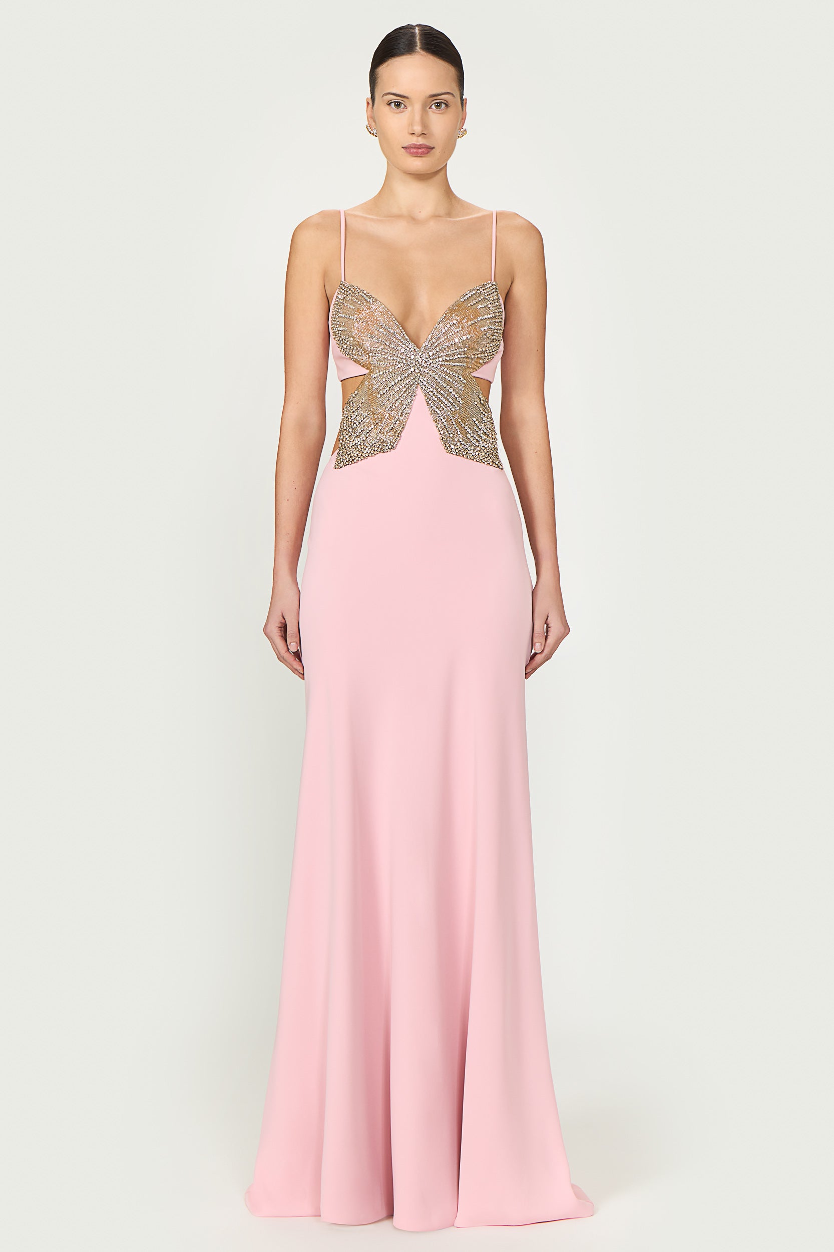 Azmira Cutout Crepe Gown