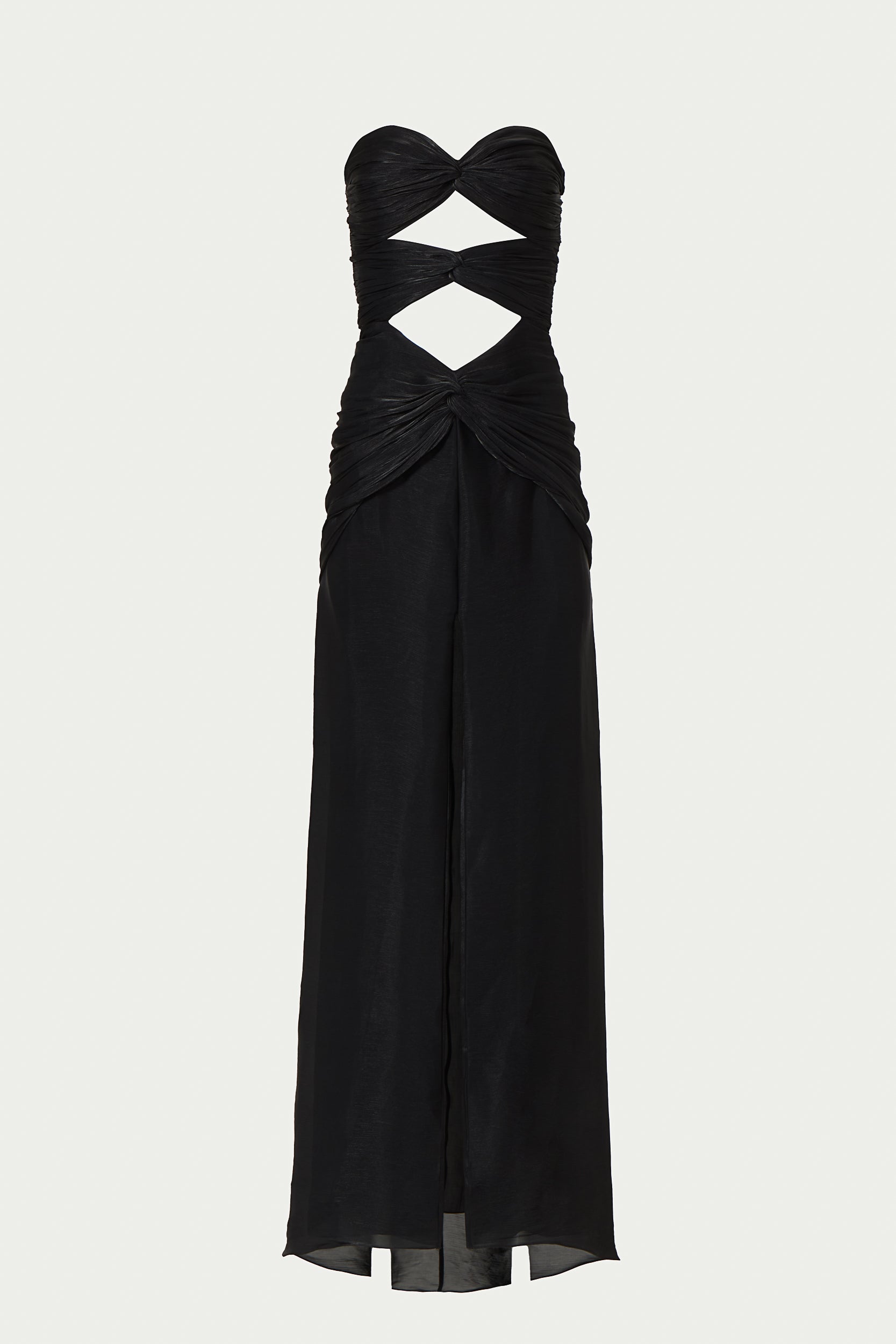 Brigitta Lurex Georgette Strapless Gown