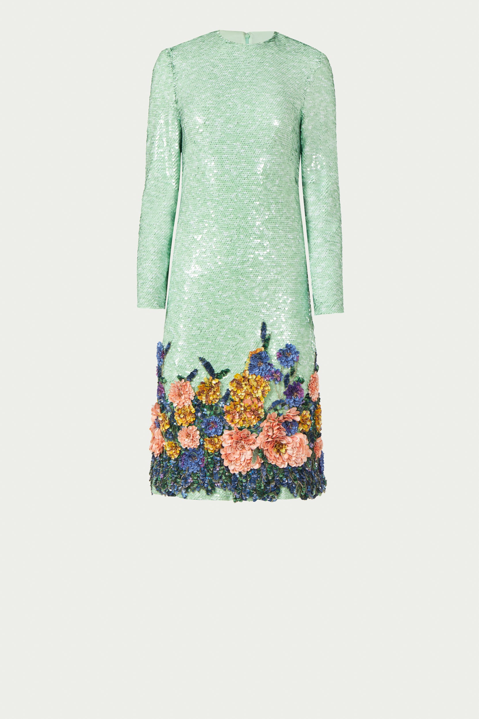 Arla Sequin Floral Midi Dress