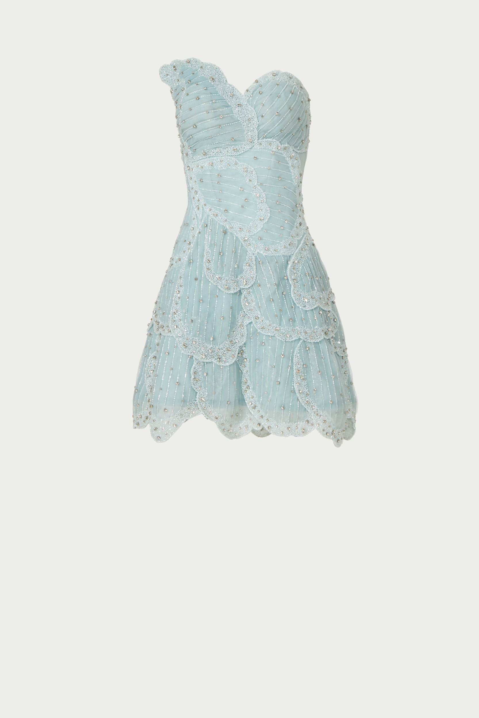 Sylvie Crystal Silk Georgette Mini Dress