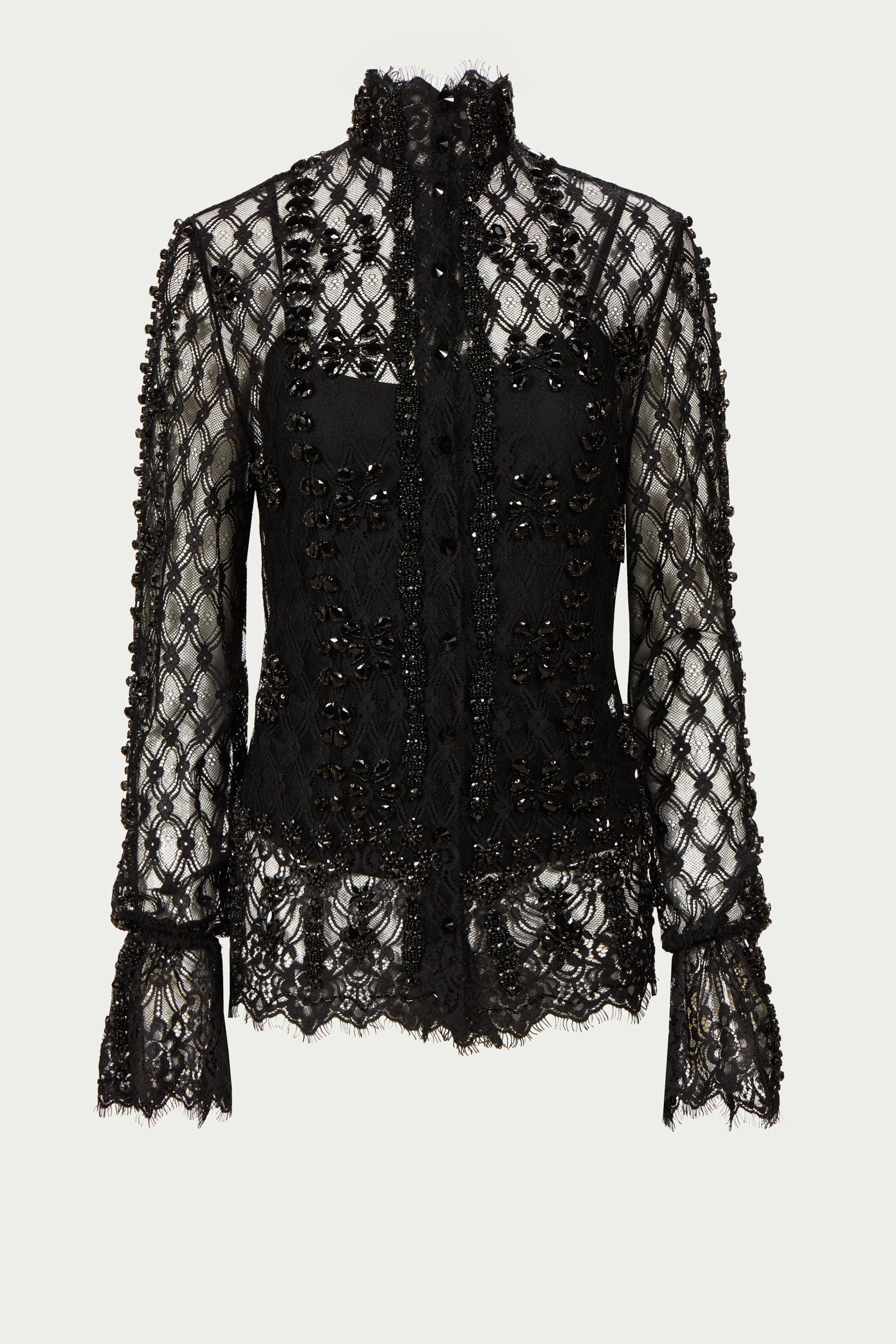 Lilou Beaded French Lace Shirt