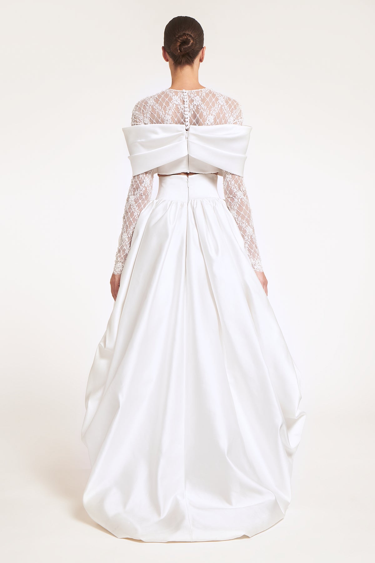 Nefelle Satin Duchesse Hi-Lo Balloon Skirt