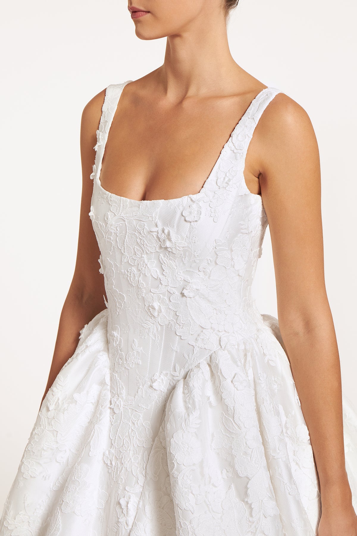 Thena Lace Silk Mikado Ball Gown