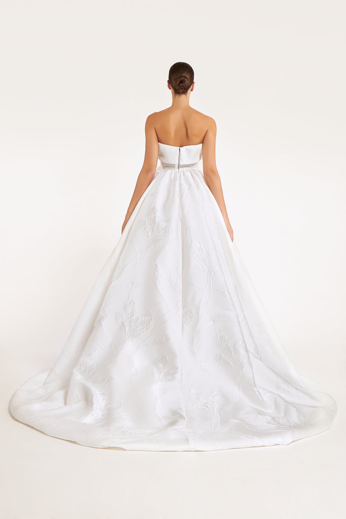 Rhodanthe Silk Brocade Strapless Ball Gown