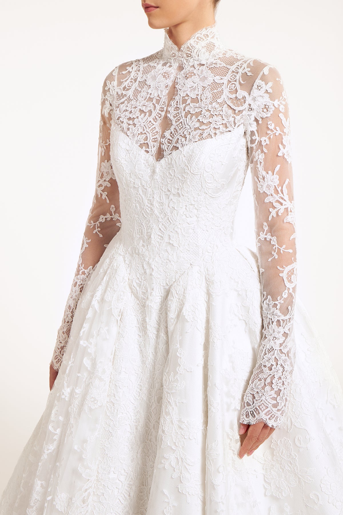 Elara French Corded Lace Ball Gown