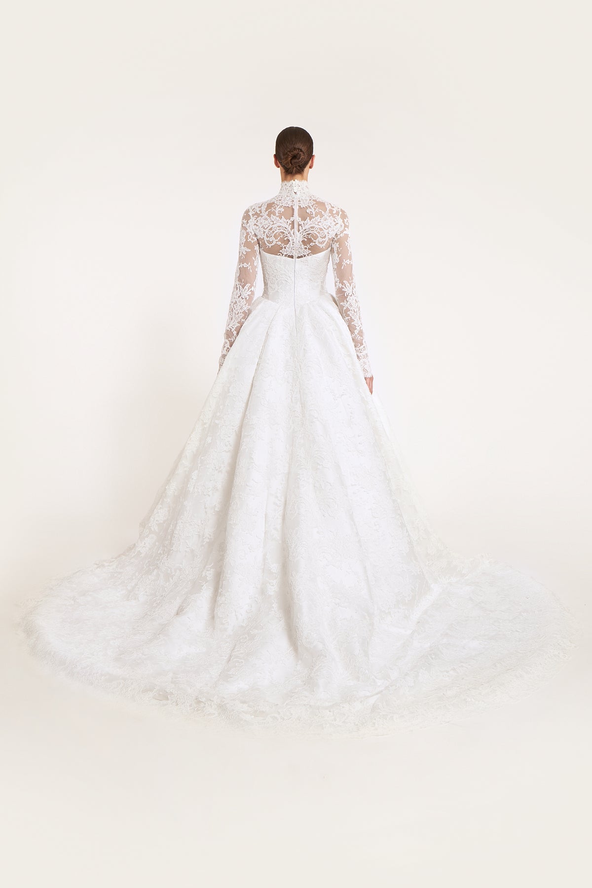 Elara French Corded Lace Ball Gown