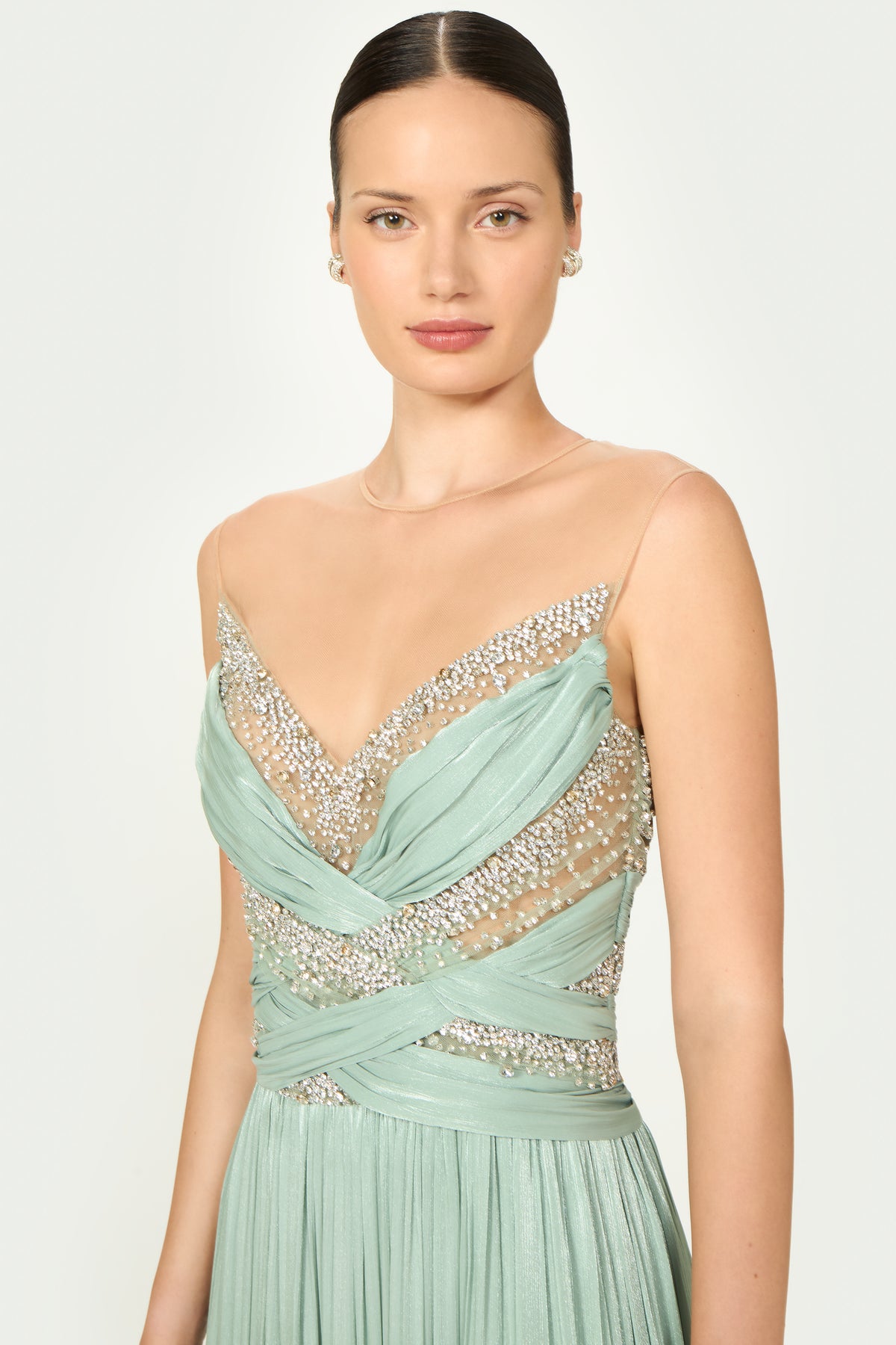 Branka Lurex Georgette Gown