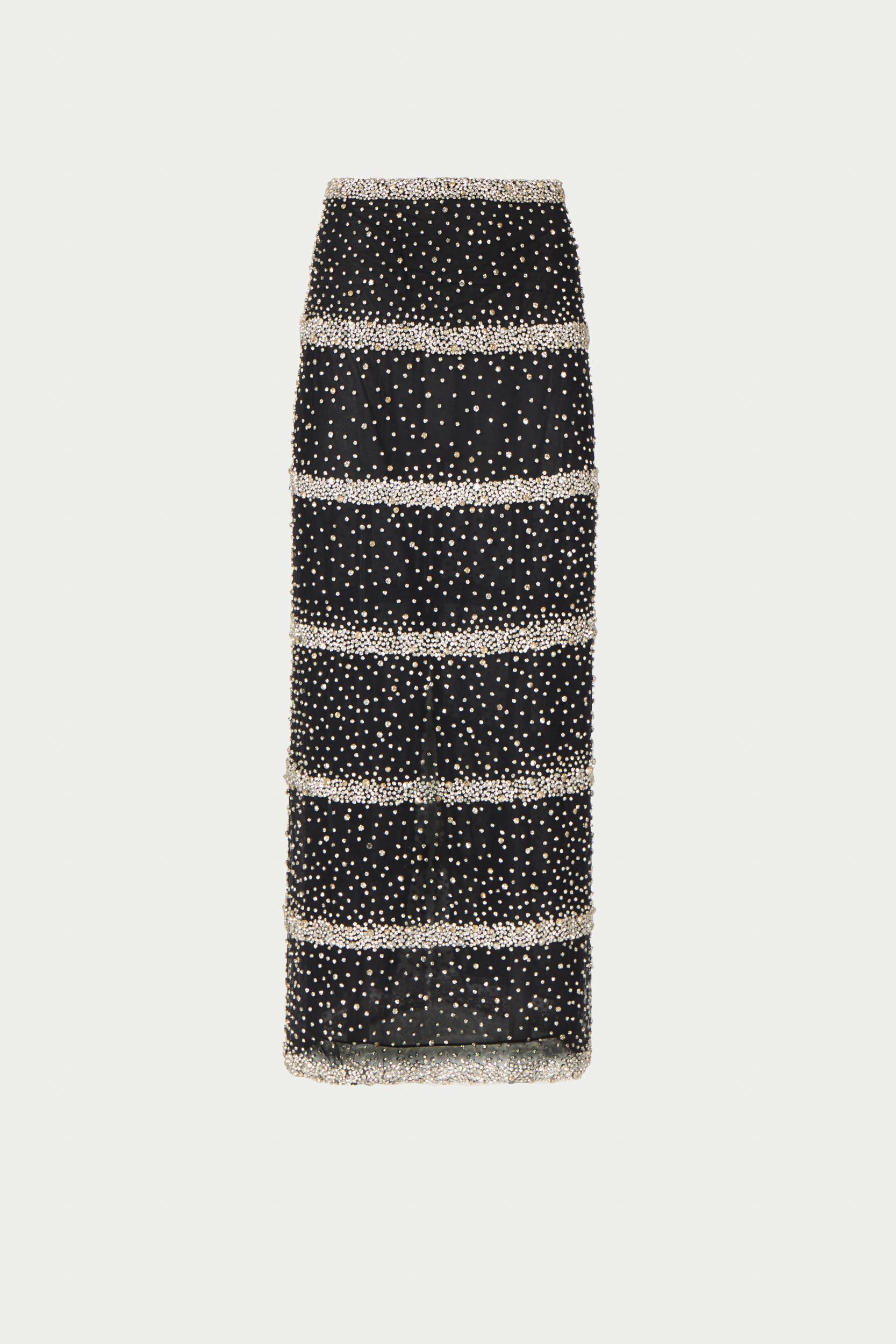 Marice Embroidered Crystals Pencil Skirt