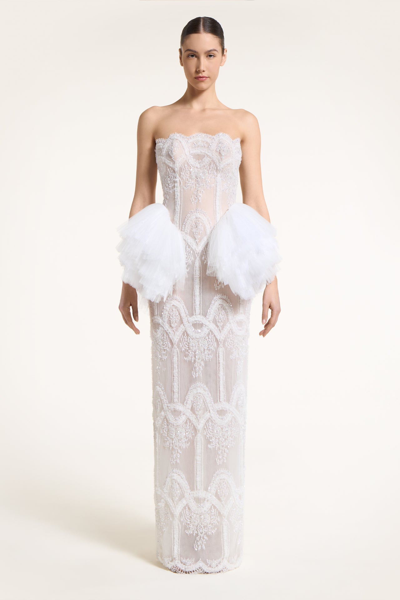 Thetia Beaded French Lace Gown