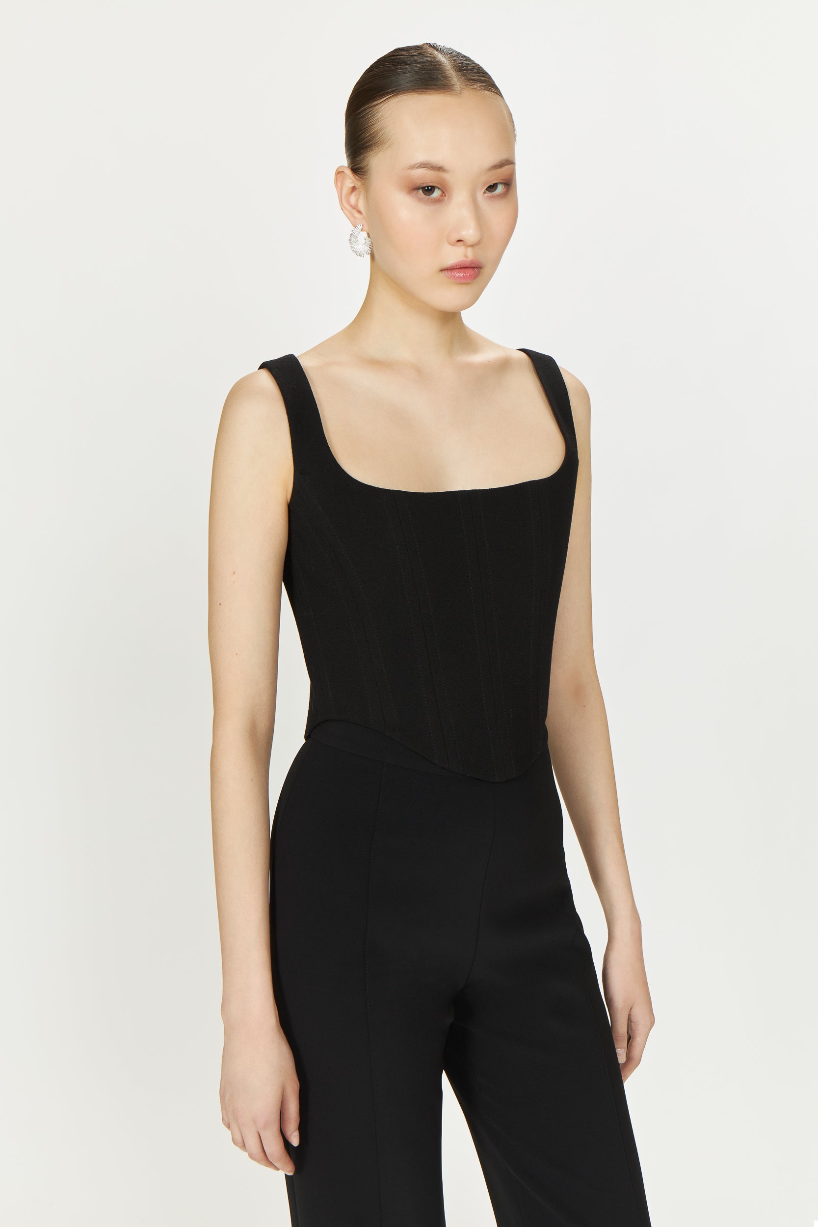 Jovie Crepe Wool Bustier