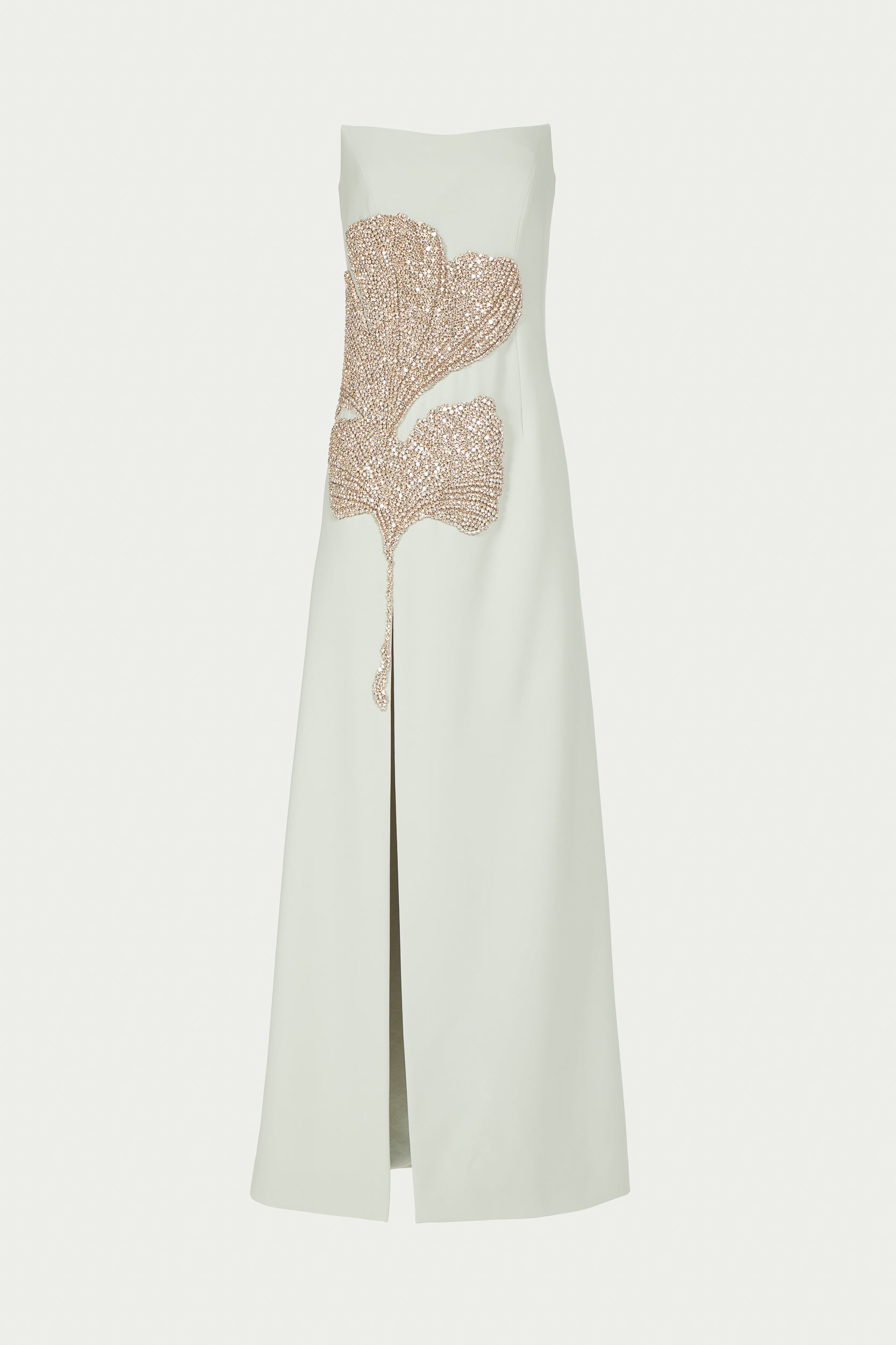 Faranna Crepe Strapless Gown