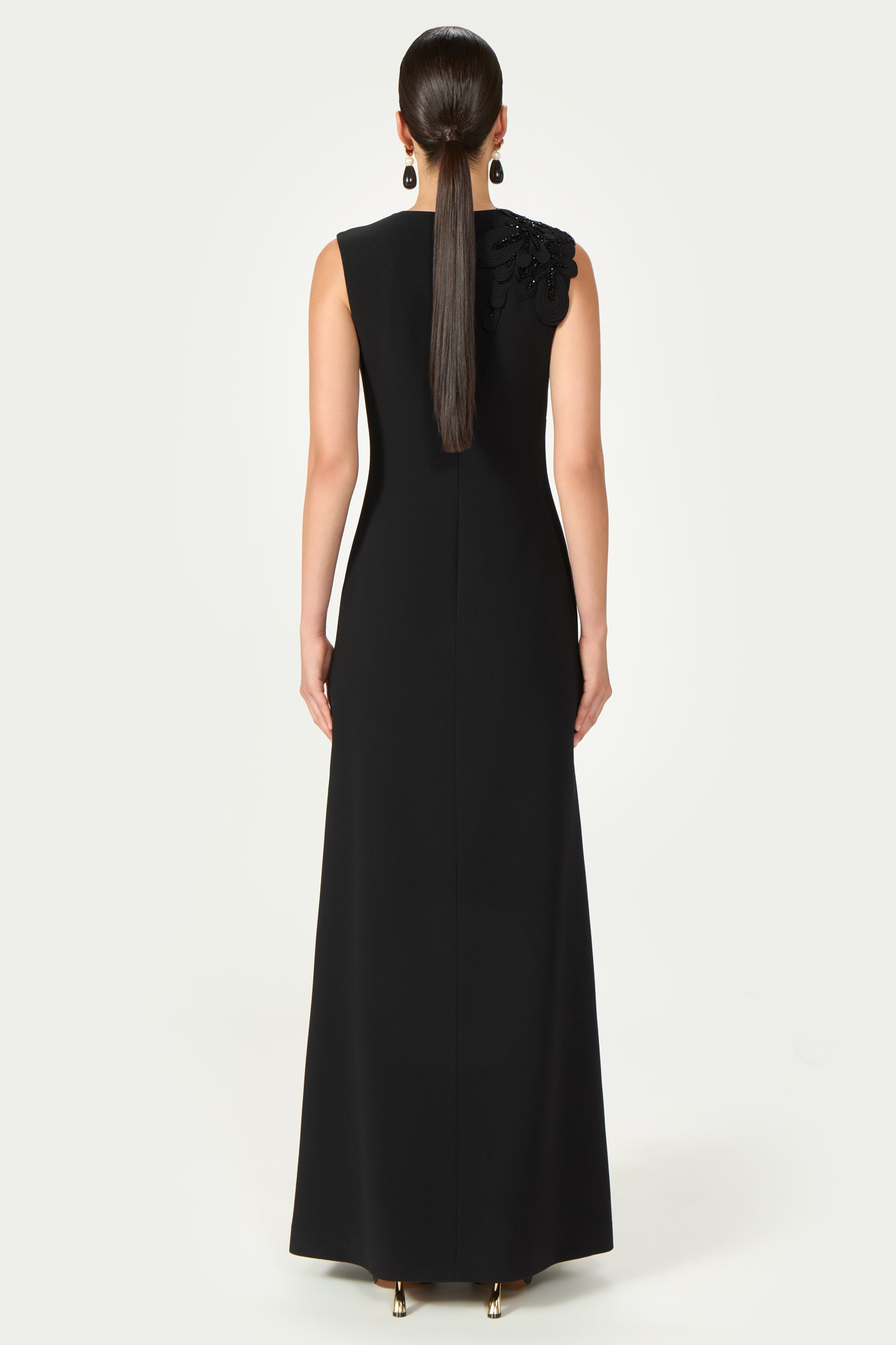 Jevi Crepe Sleeveless Gown