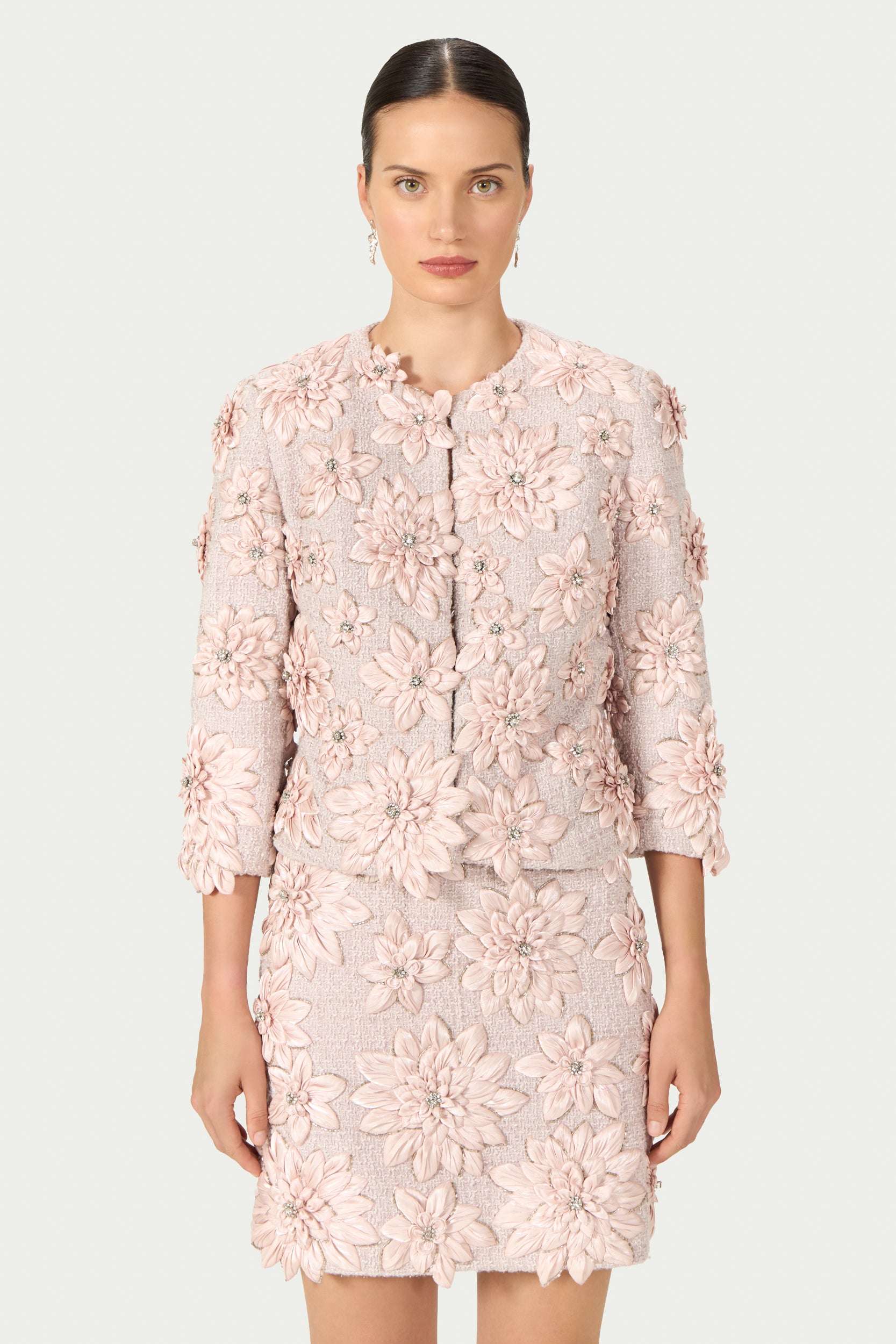 Finna Petal Lurex Satin Tailored Jacket