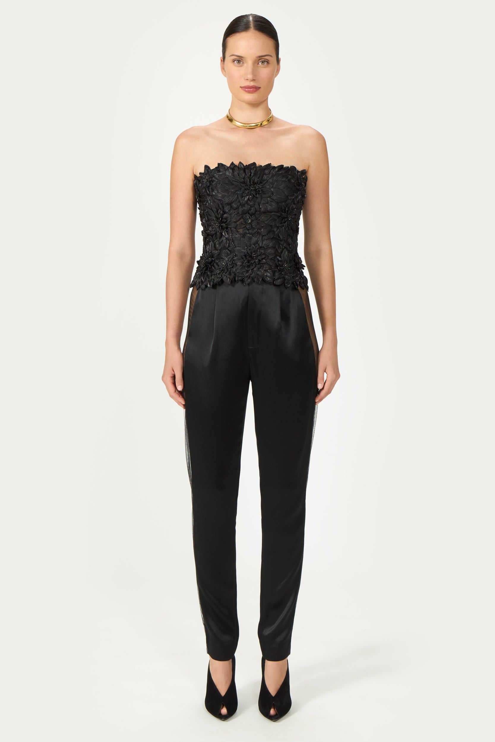Nelia Satin Cigarette Trousers