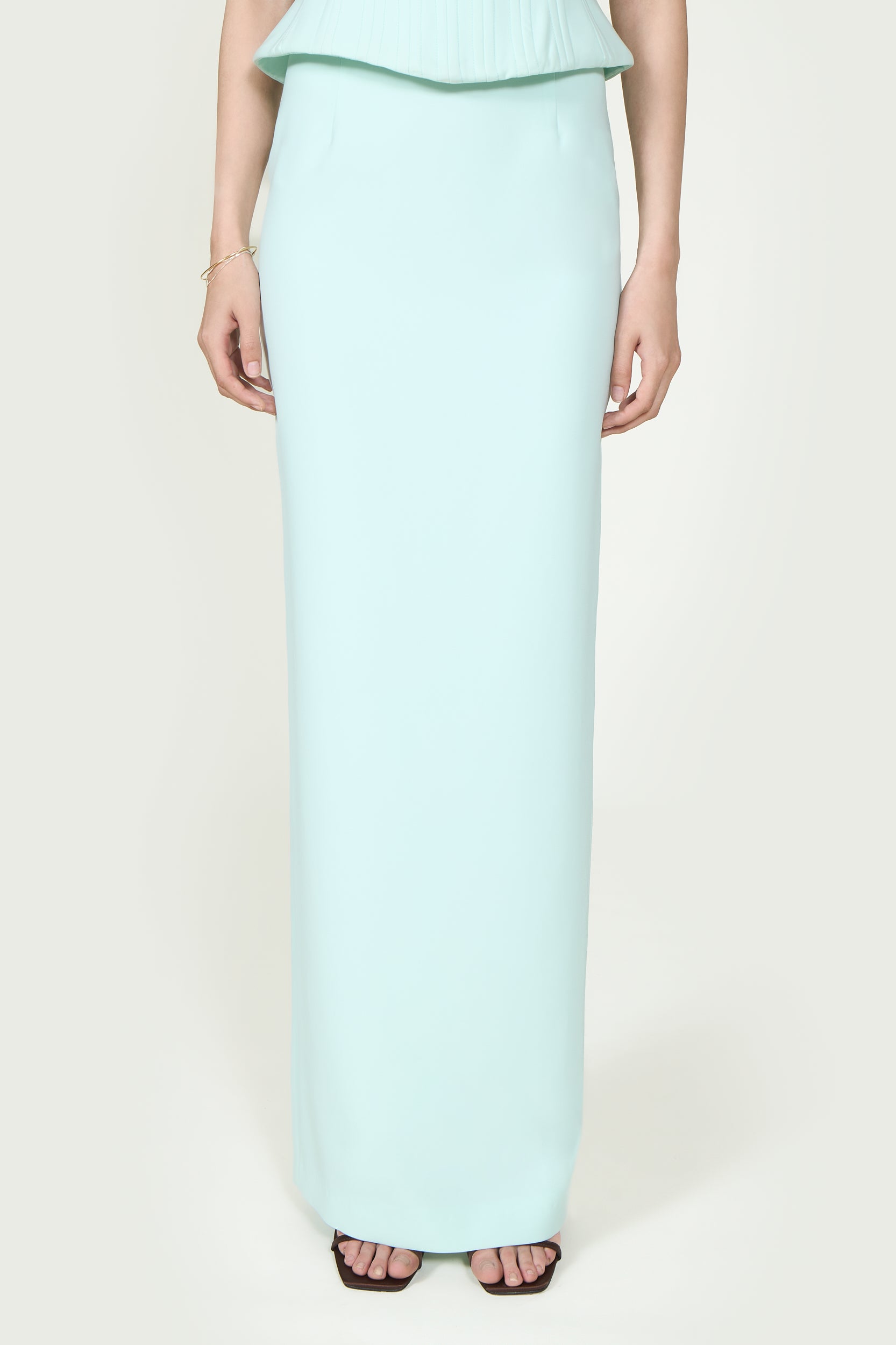 Sena Crepe Maxi Pencil Skirt