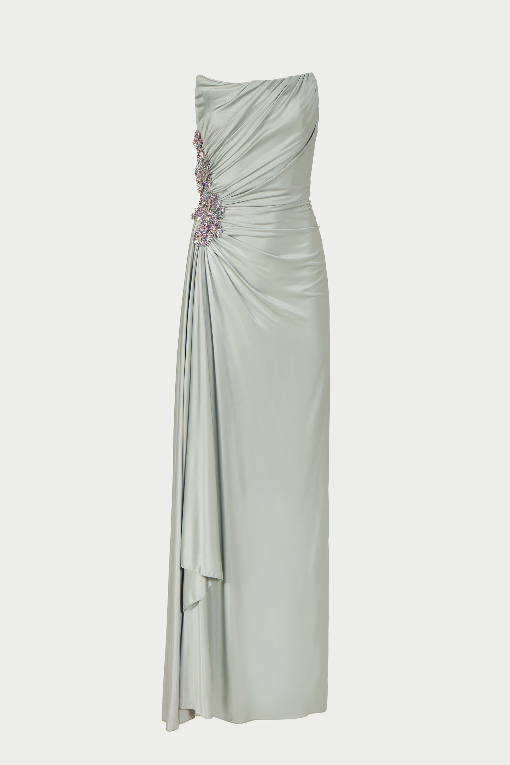 Lorinne Jersey Crystal Gown
