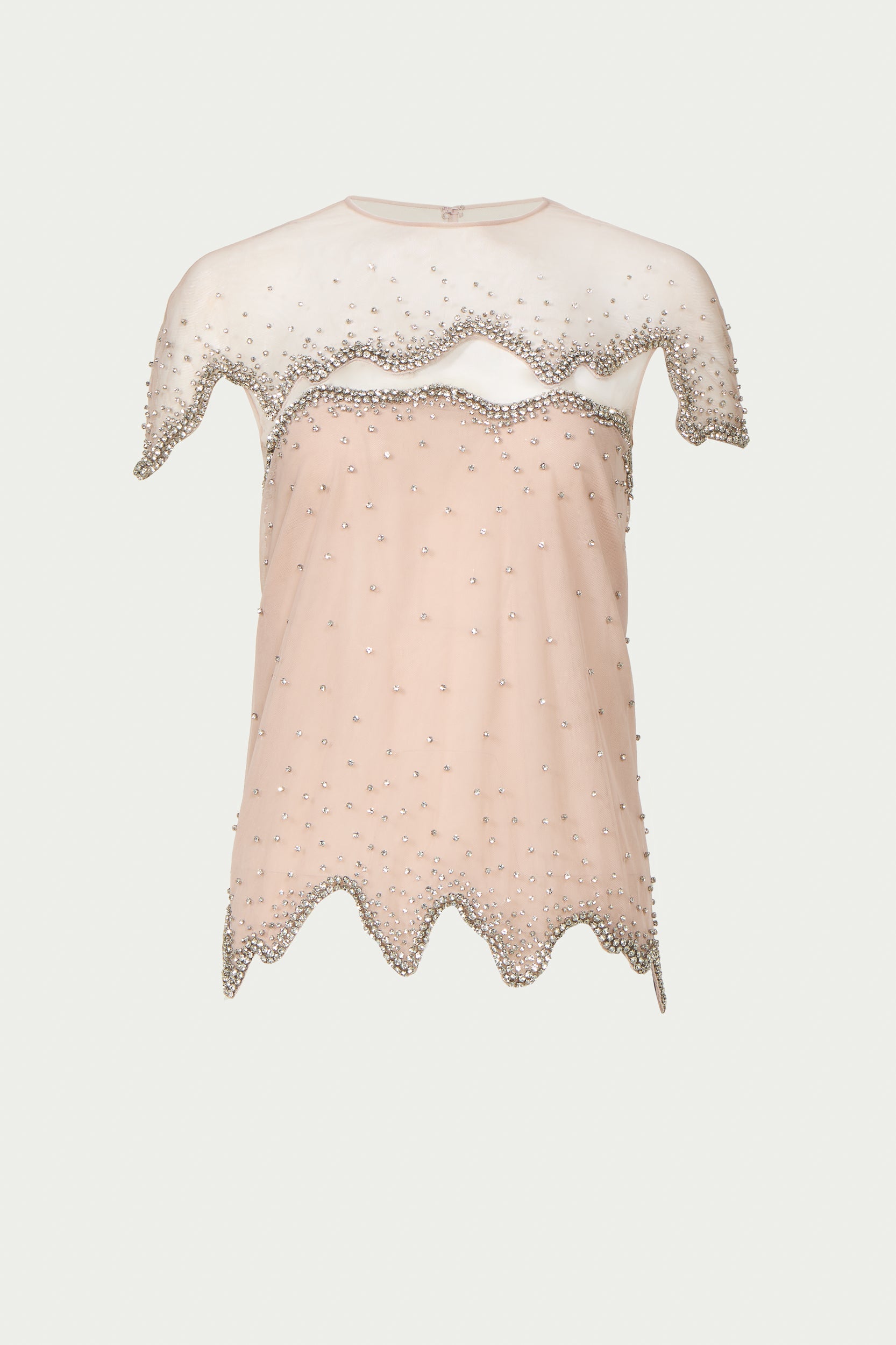 Anika French Tulle Crystal Wave Top