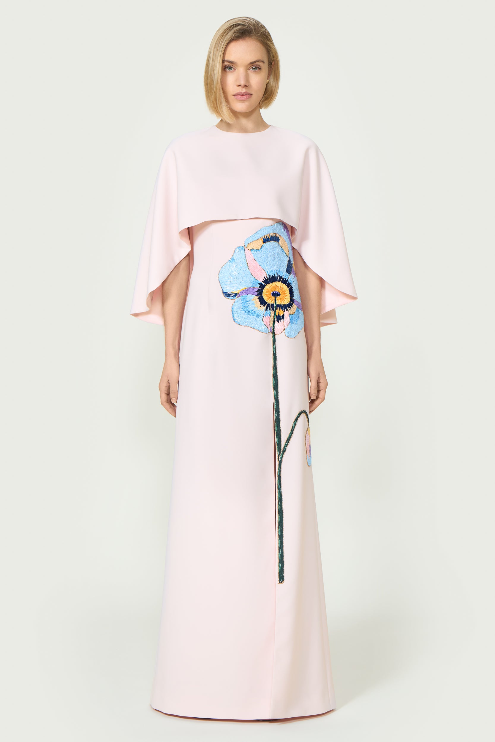 Jessine Crepe Strapless Gown