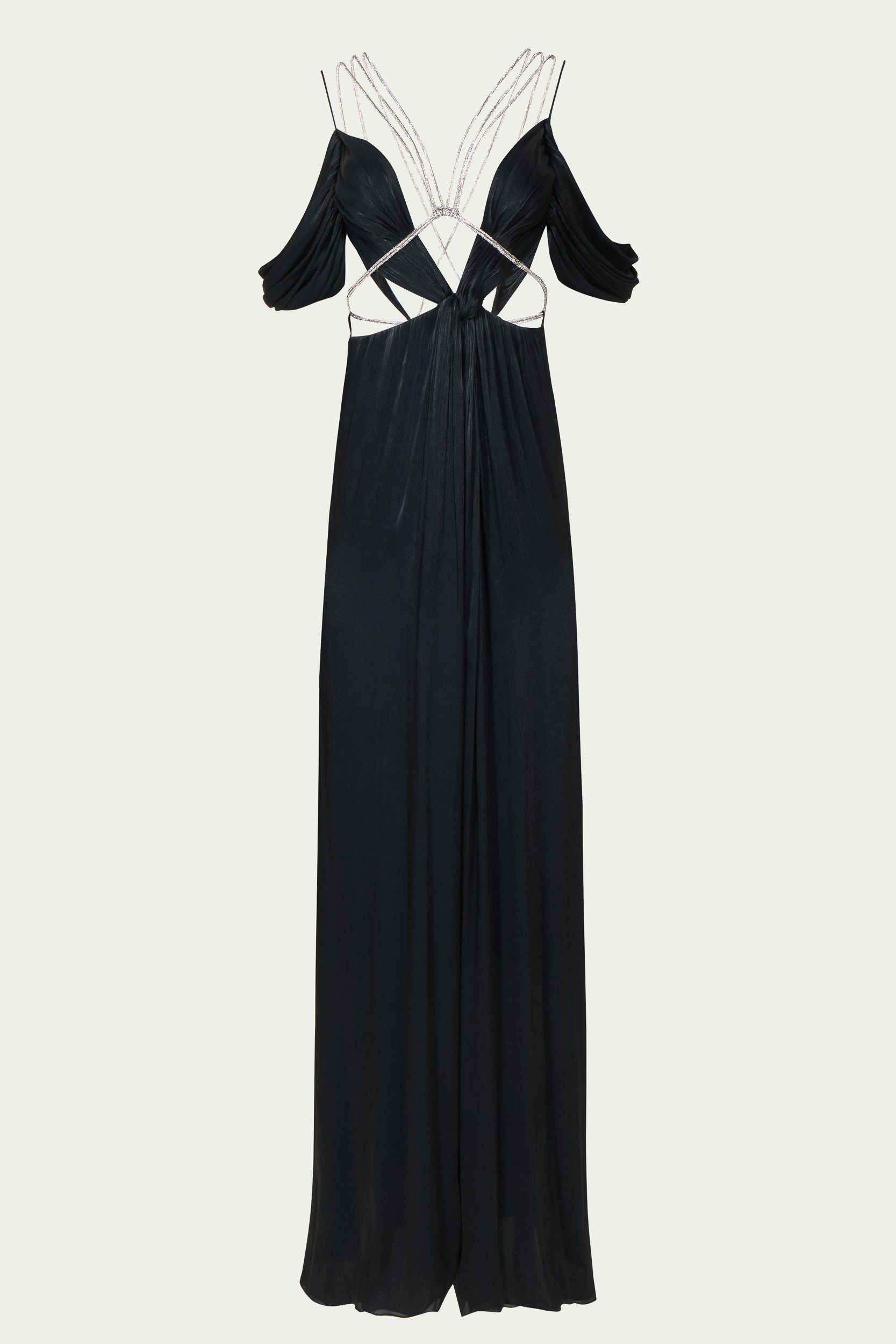 Inna Lurex Georgette Cutout Jumpsuit