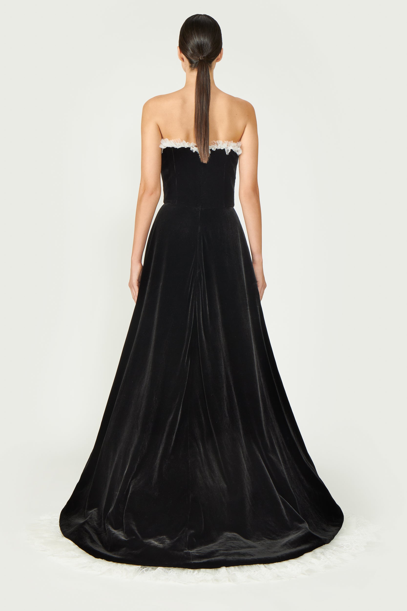 Laurette Silk Velvet Strapless Gown