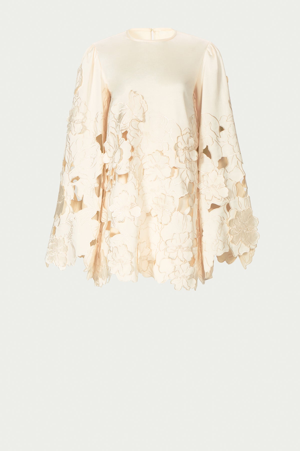 Claudie Floral-Cut Satin Tunic