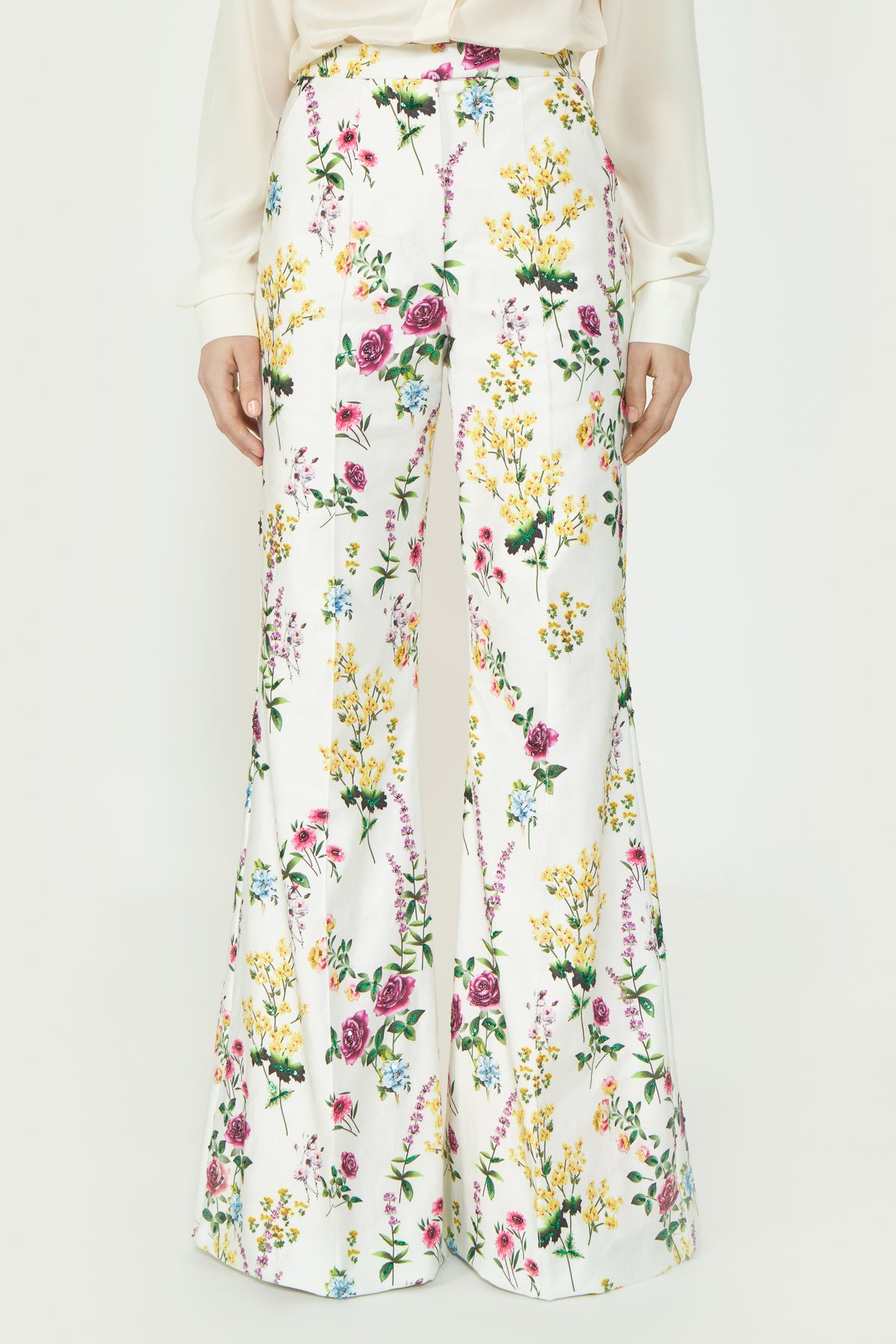 Royal Check - Inspired By Selena Gomez - Sustainably Made unisex wide-leg pants main image 1