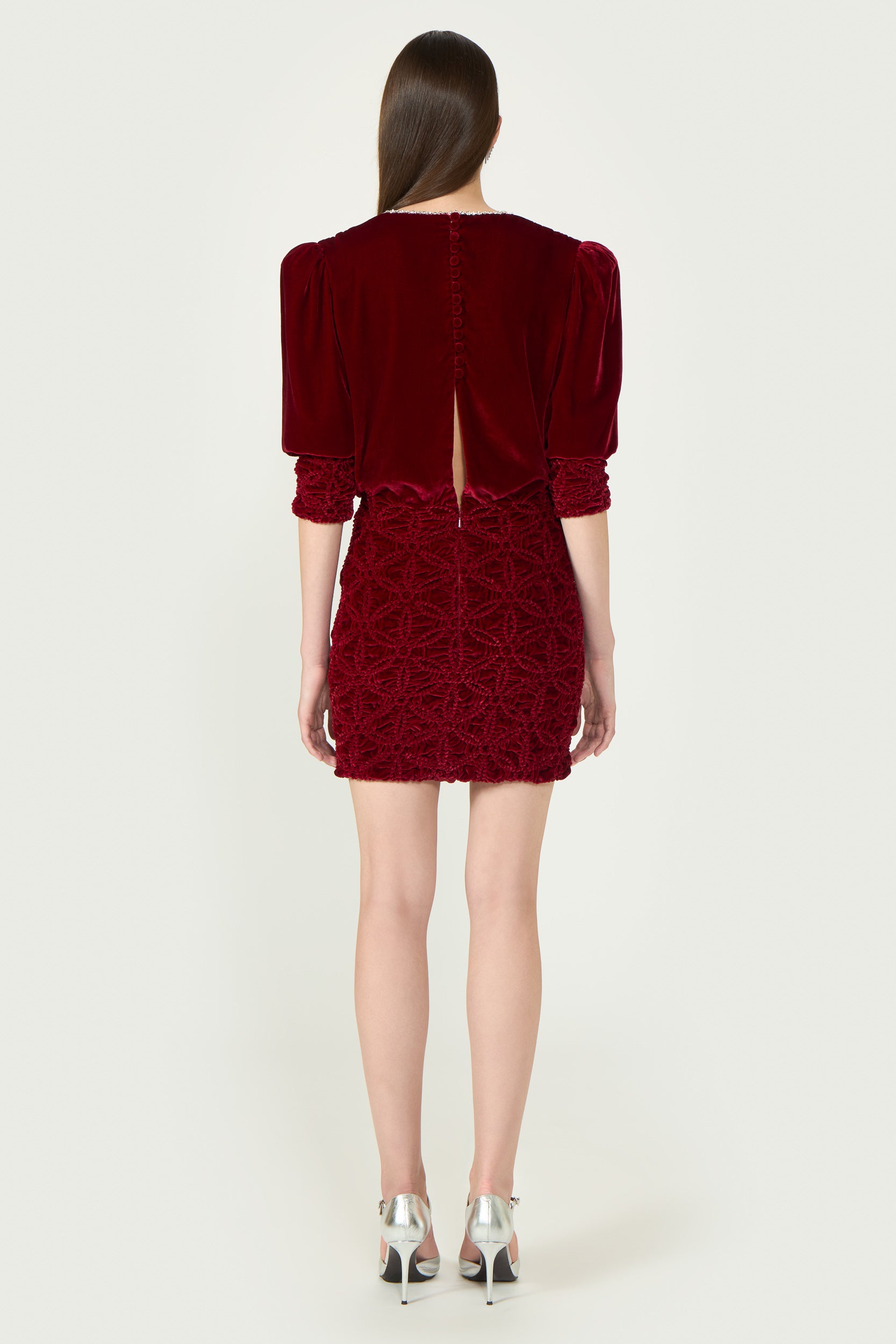 Astara Silk Velvet Mini Dress