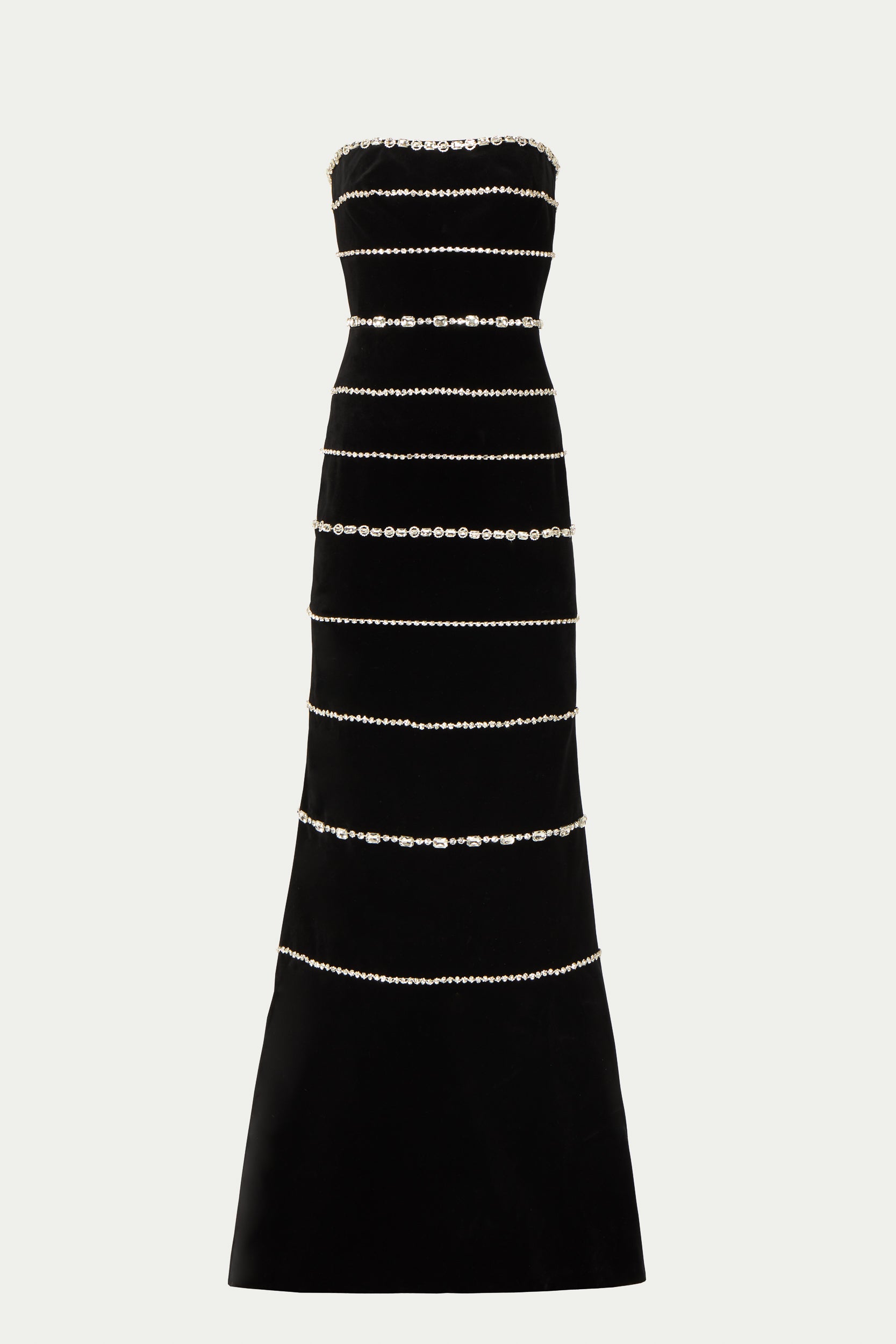 Shaula Velvet Strapless Gown