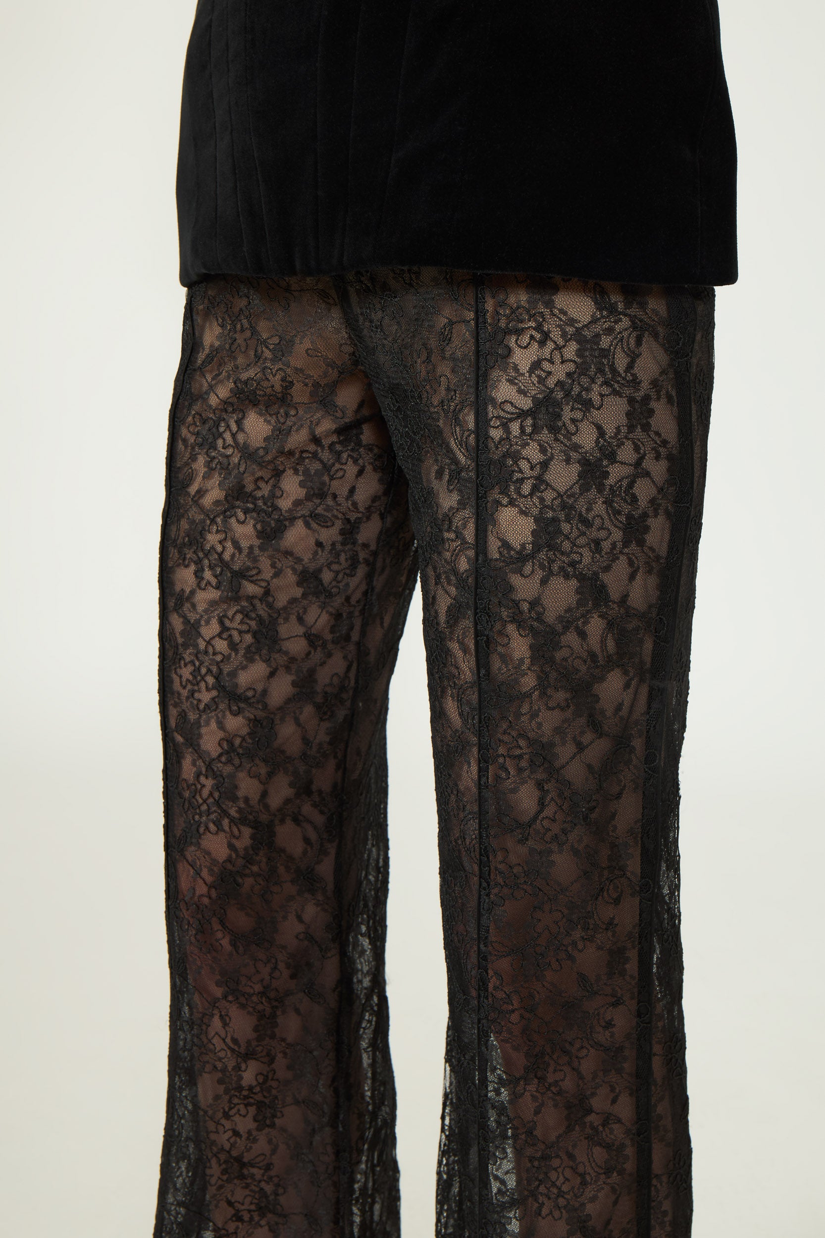 Lannie Corded Lace Wide-Leg Trousers