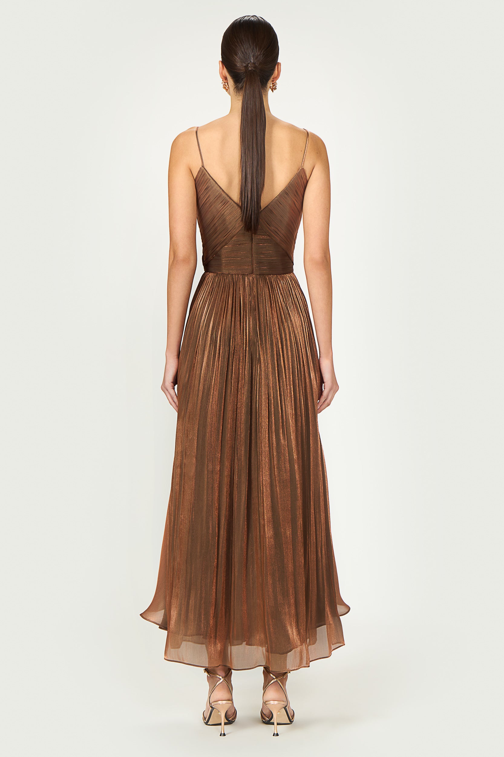 Fayla Lurex Georgette Draped Dress