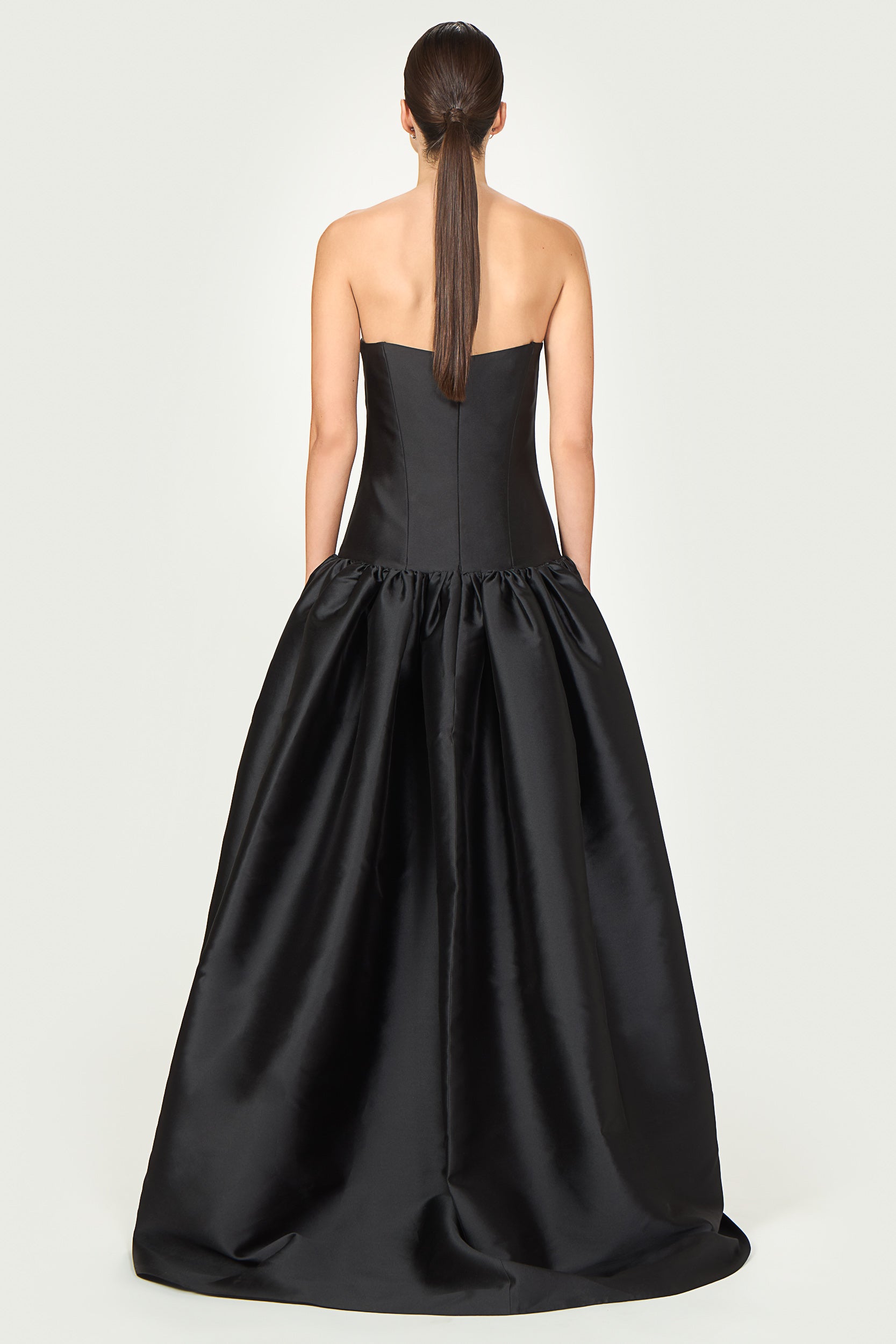 Thara Silk Mikado High Low Gown