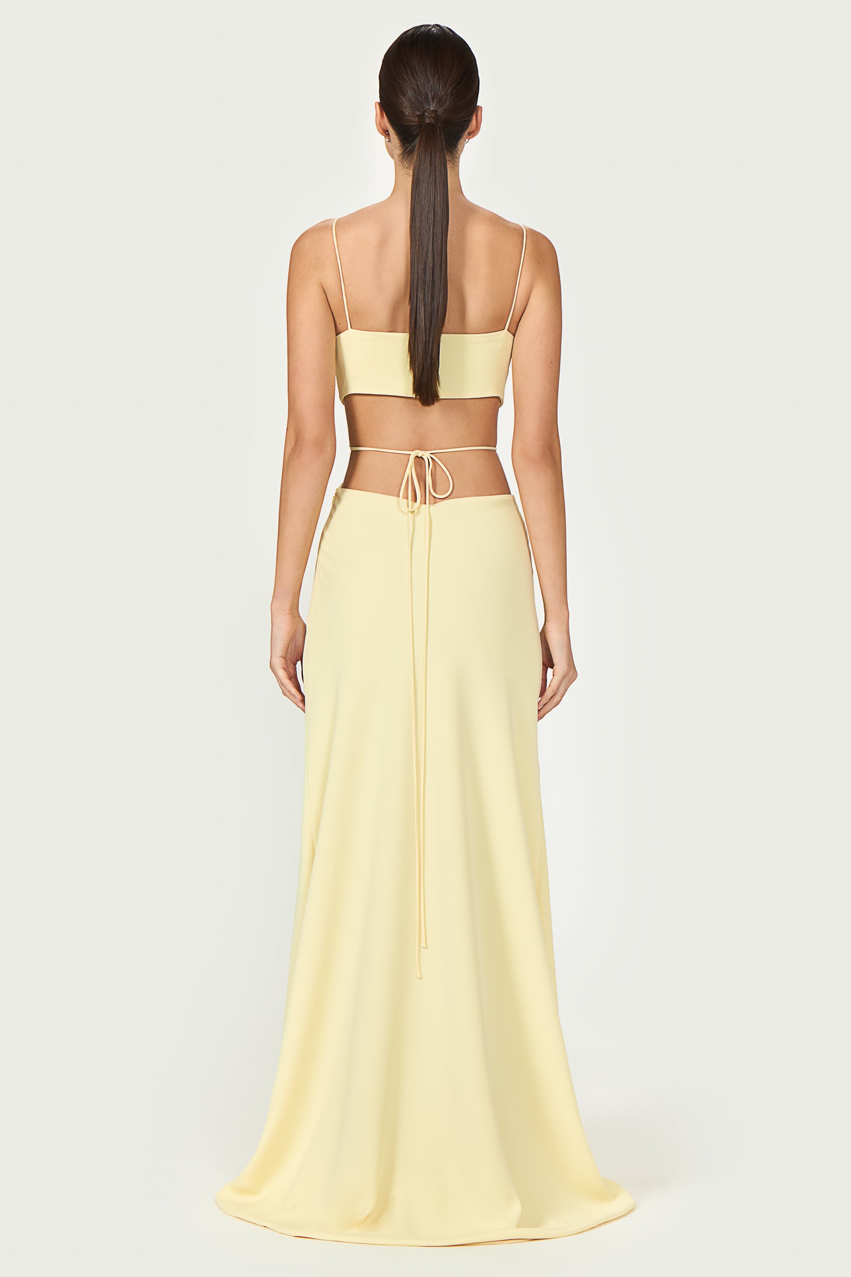 Azmira Cutout Crepe Gown