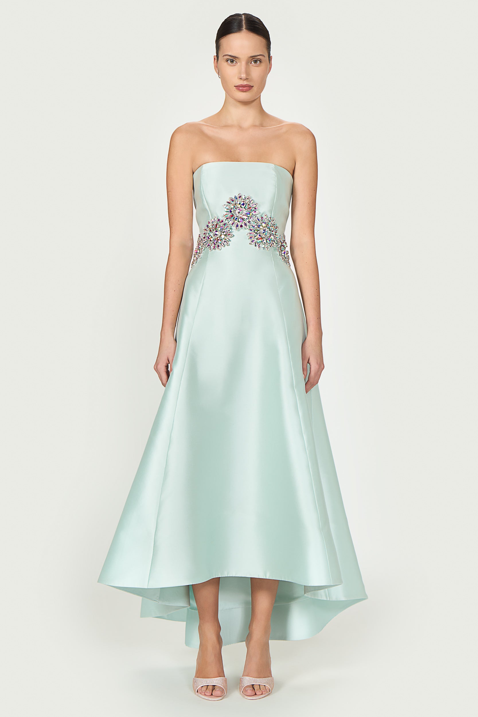 Bria Silk Mikado Strapless Dress