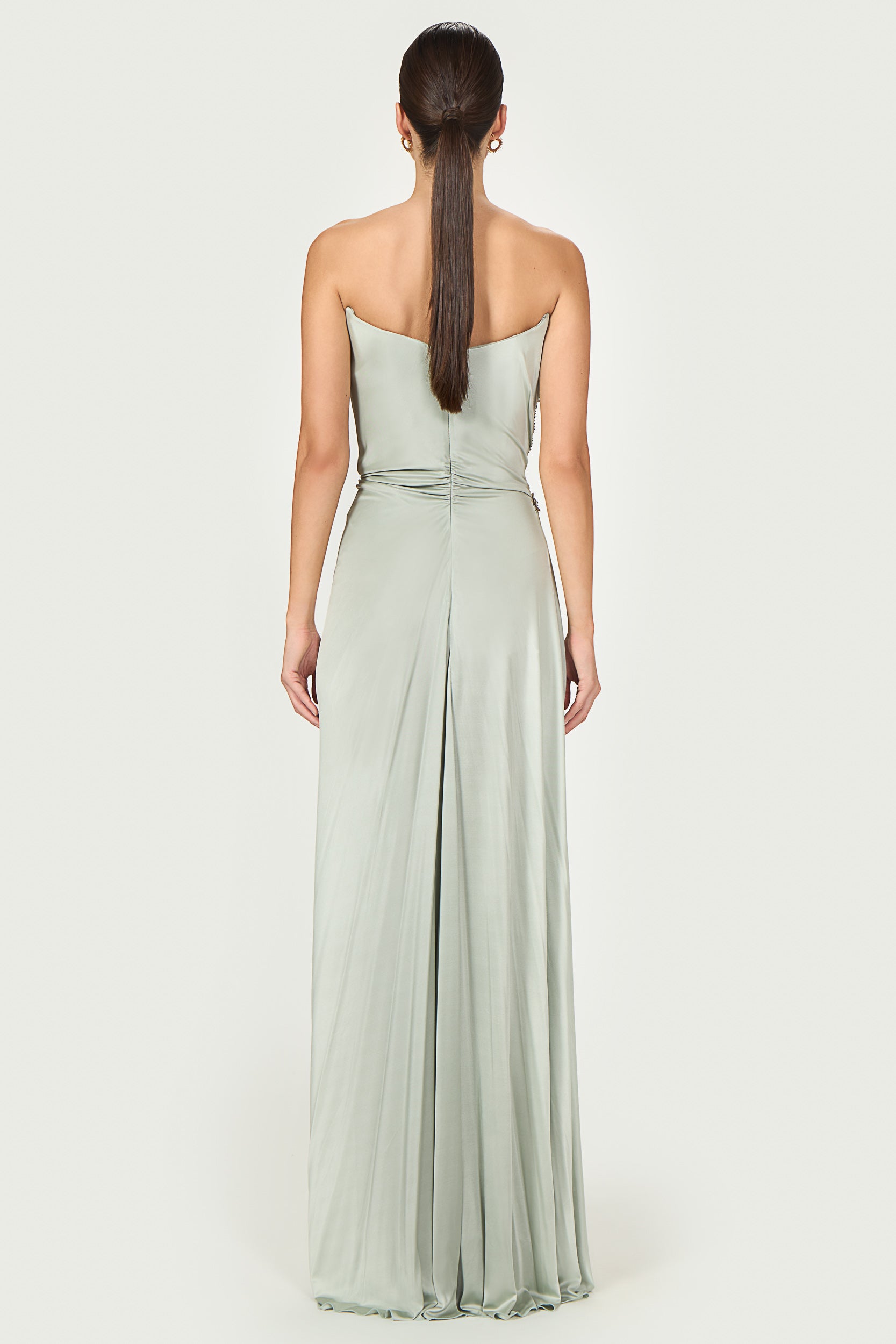 Lorinne Jersey Crystal Gown