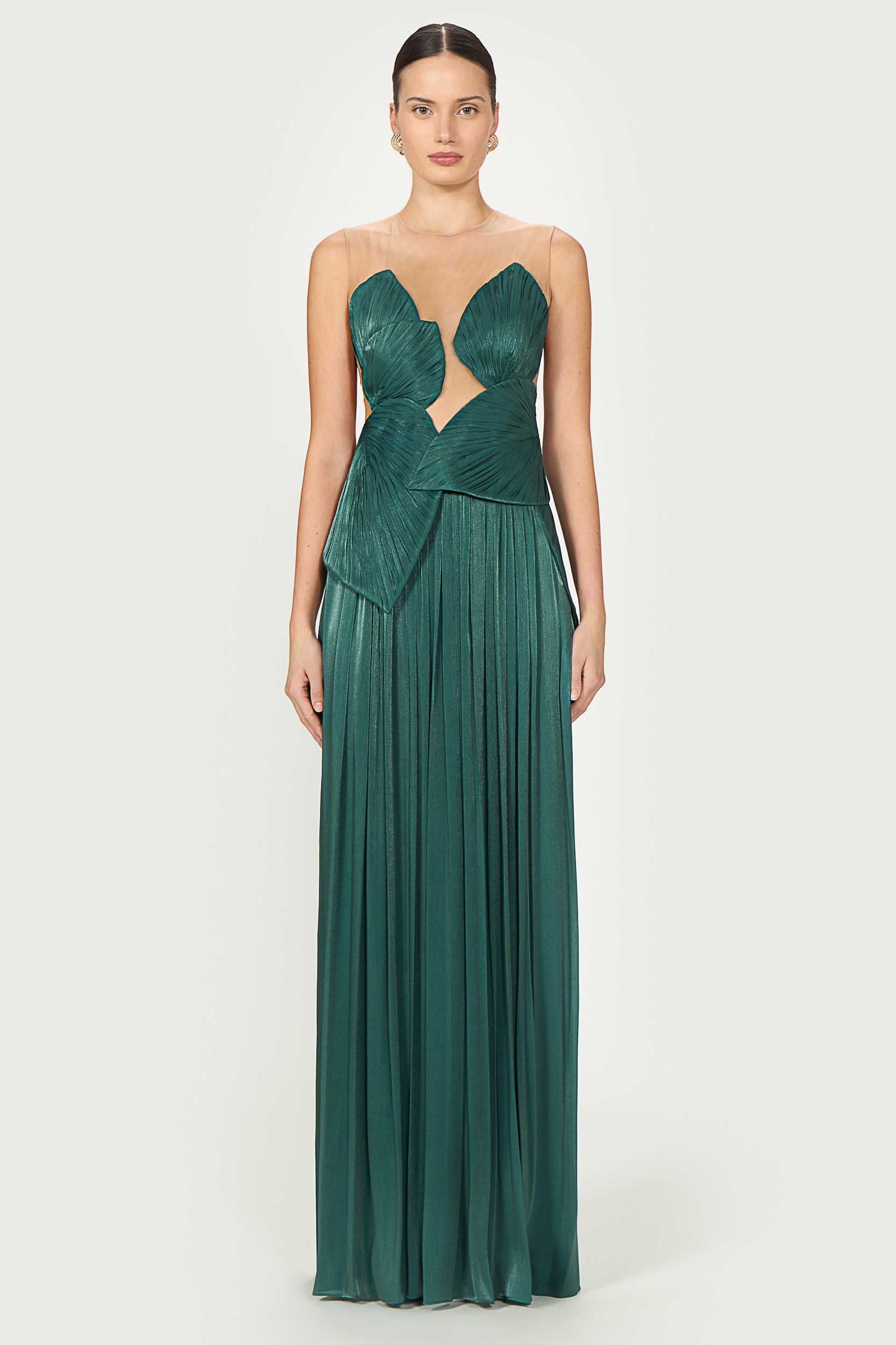 Serenne Lurex Georgette Gown