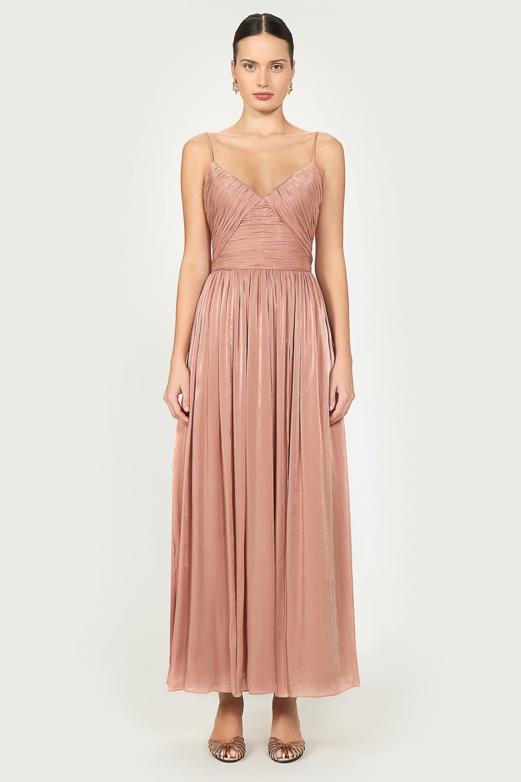 Fayla Lurex Georgette Draped Dress