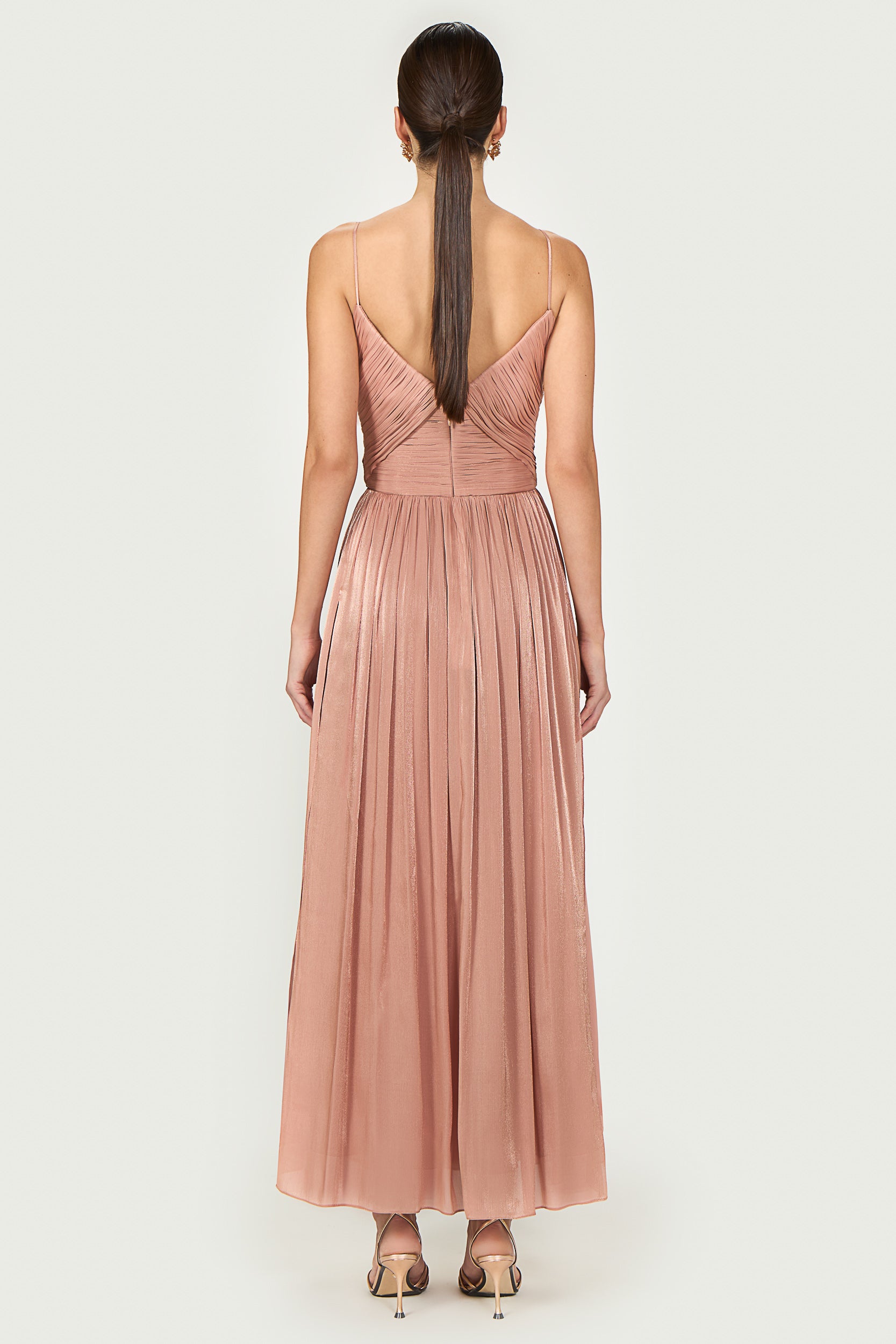 Fayla Lurex Georgette Draped Dress
