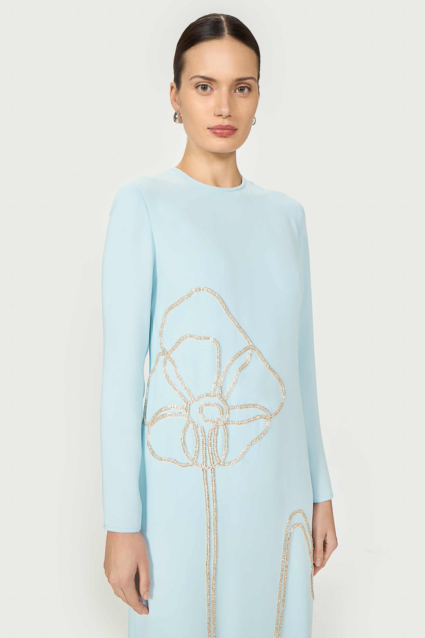 Zarie Crepe Column Gown