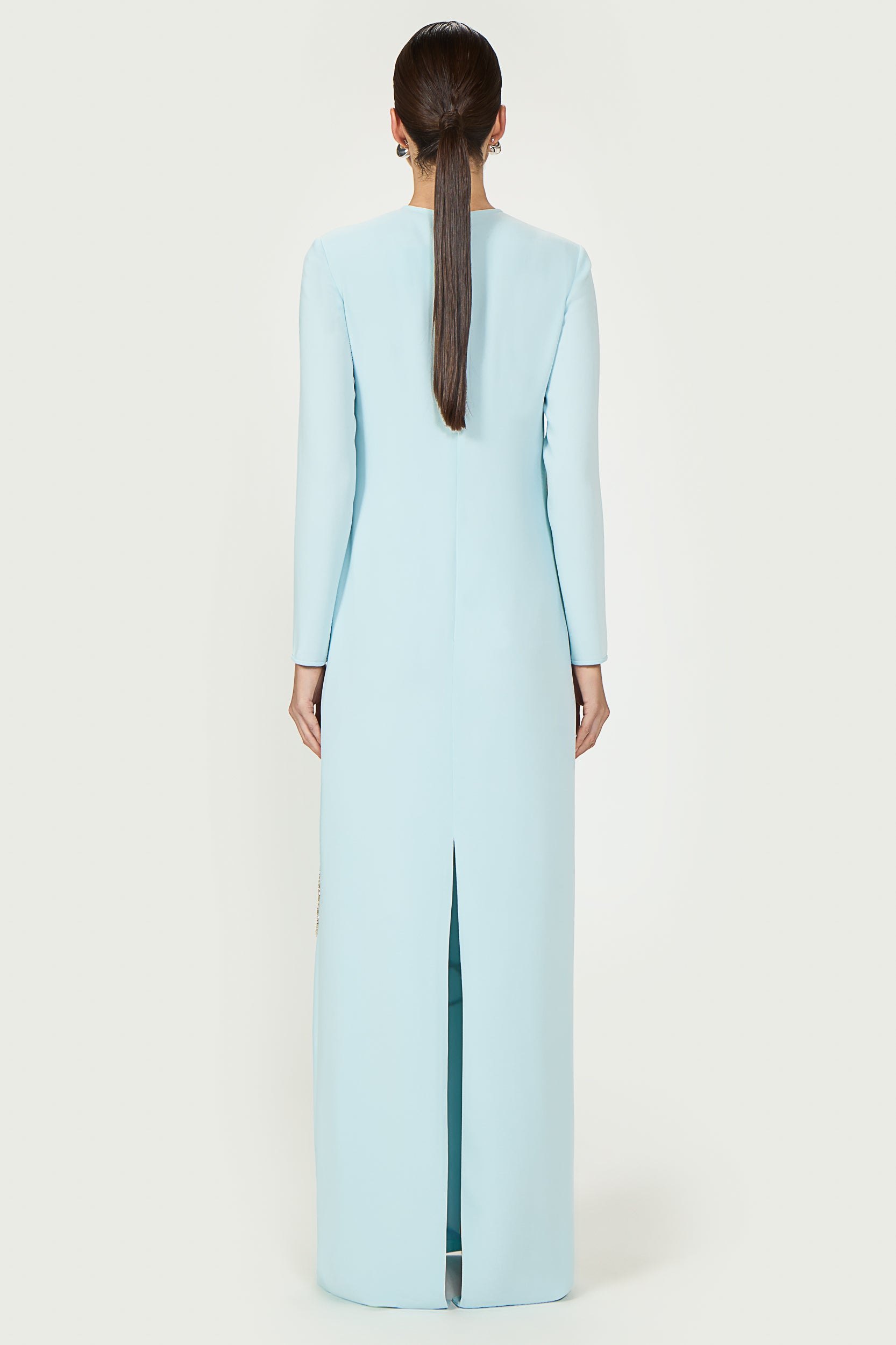 Zarie Crepe Column Gown