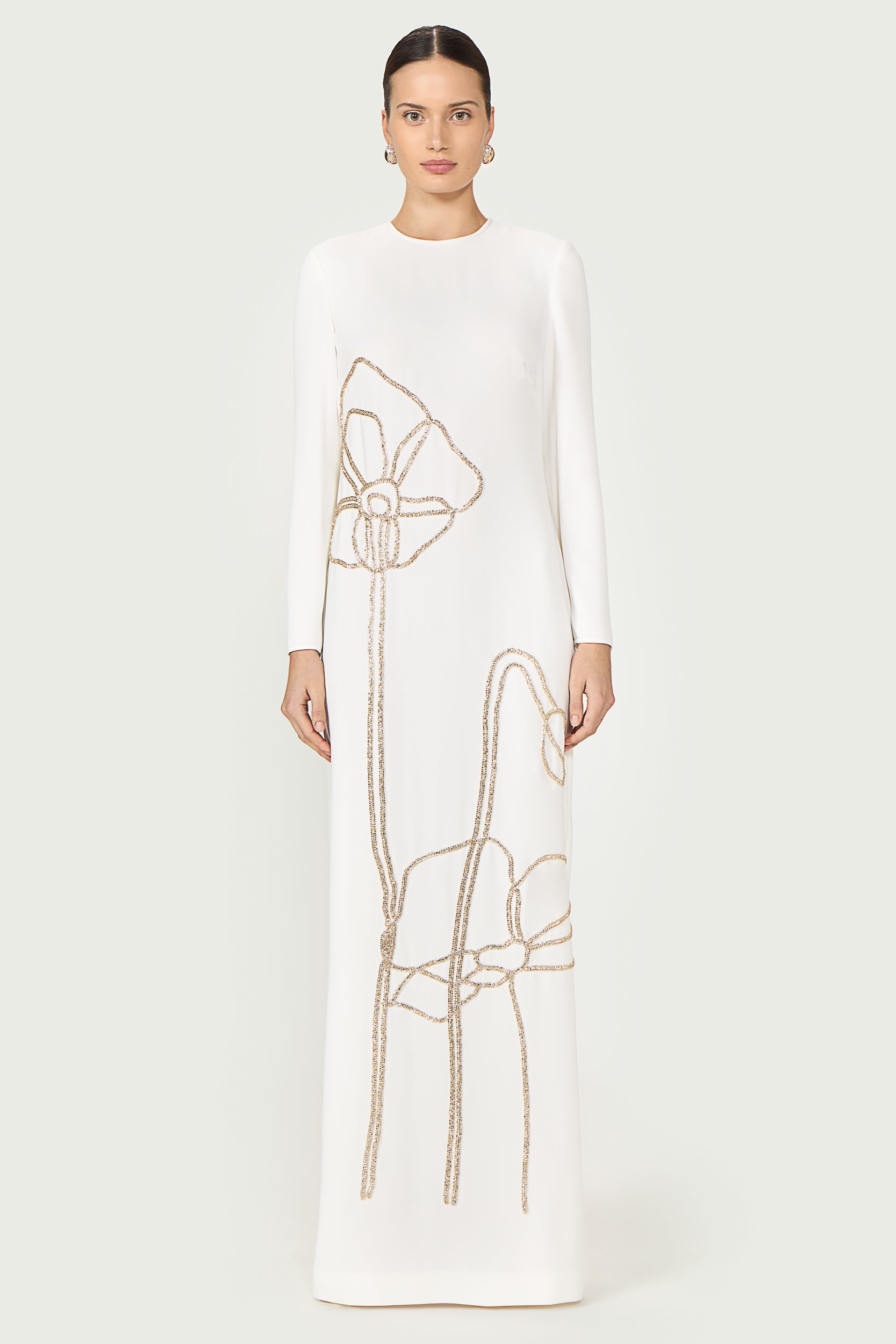 Zarie Crepe Column Gown
