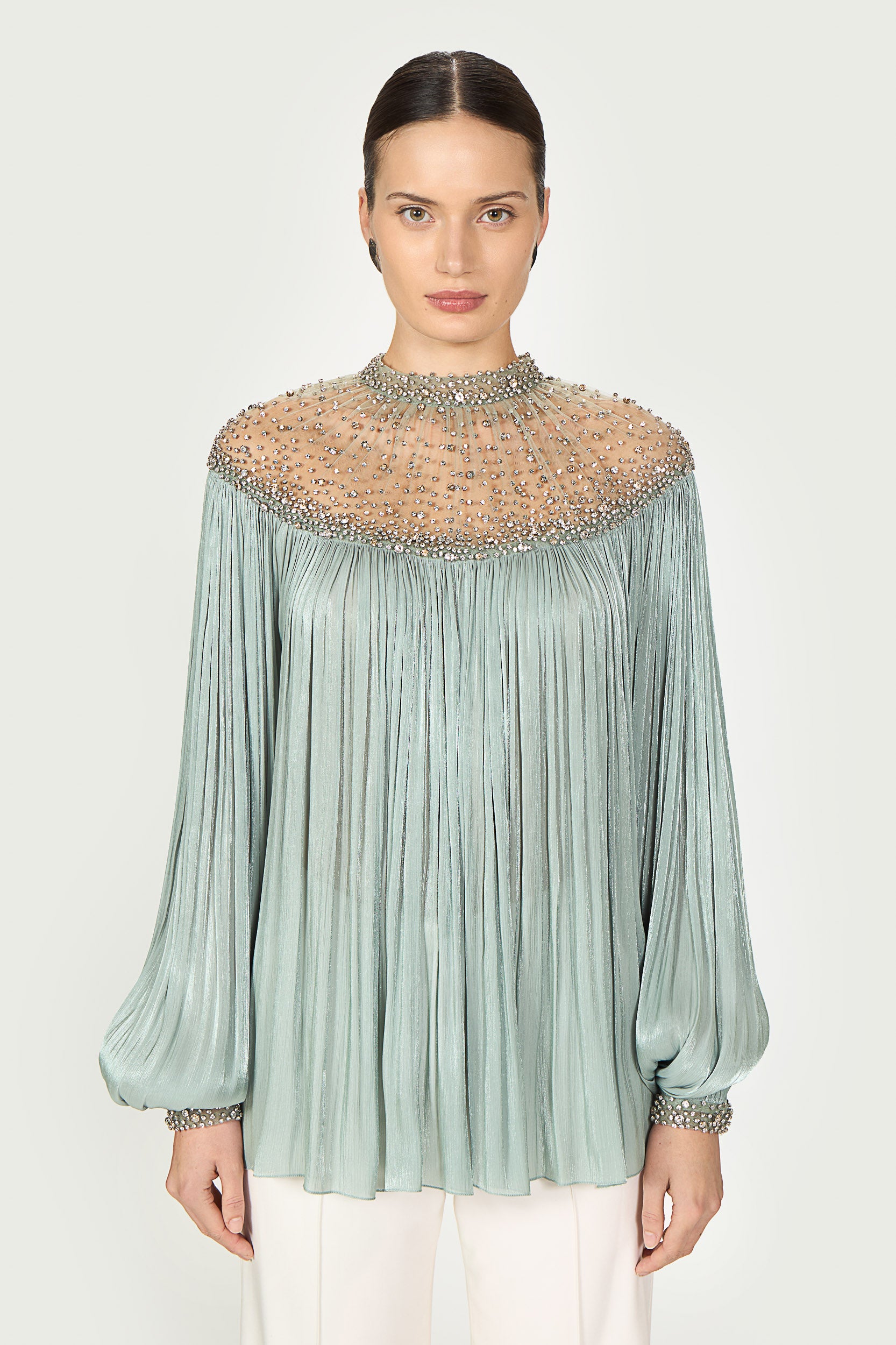Timea Lurex Georgette Blouse